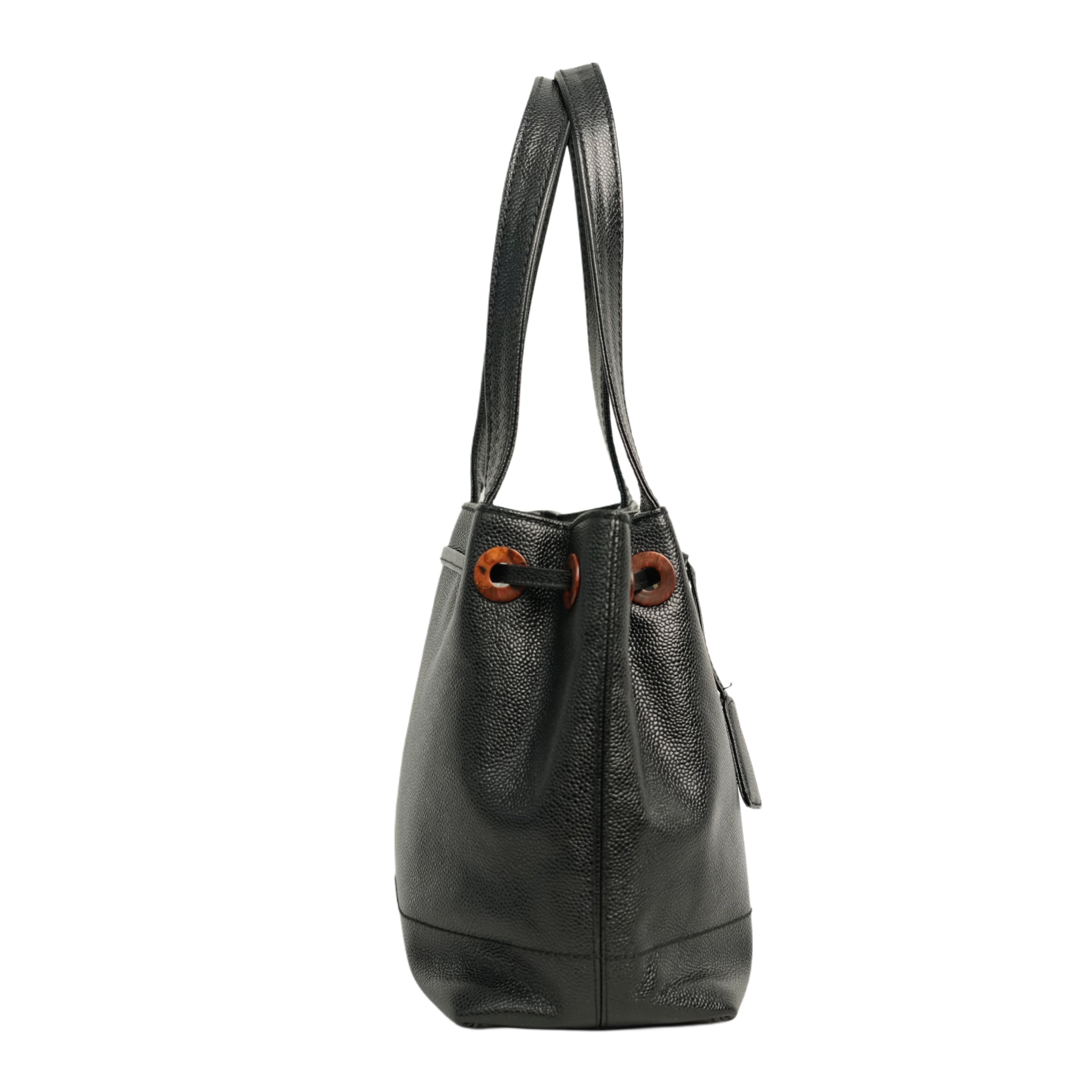 CHANEL 2002–2003 Coco Mark Caviar Skin Handbag