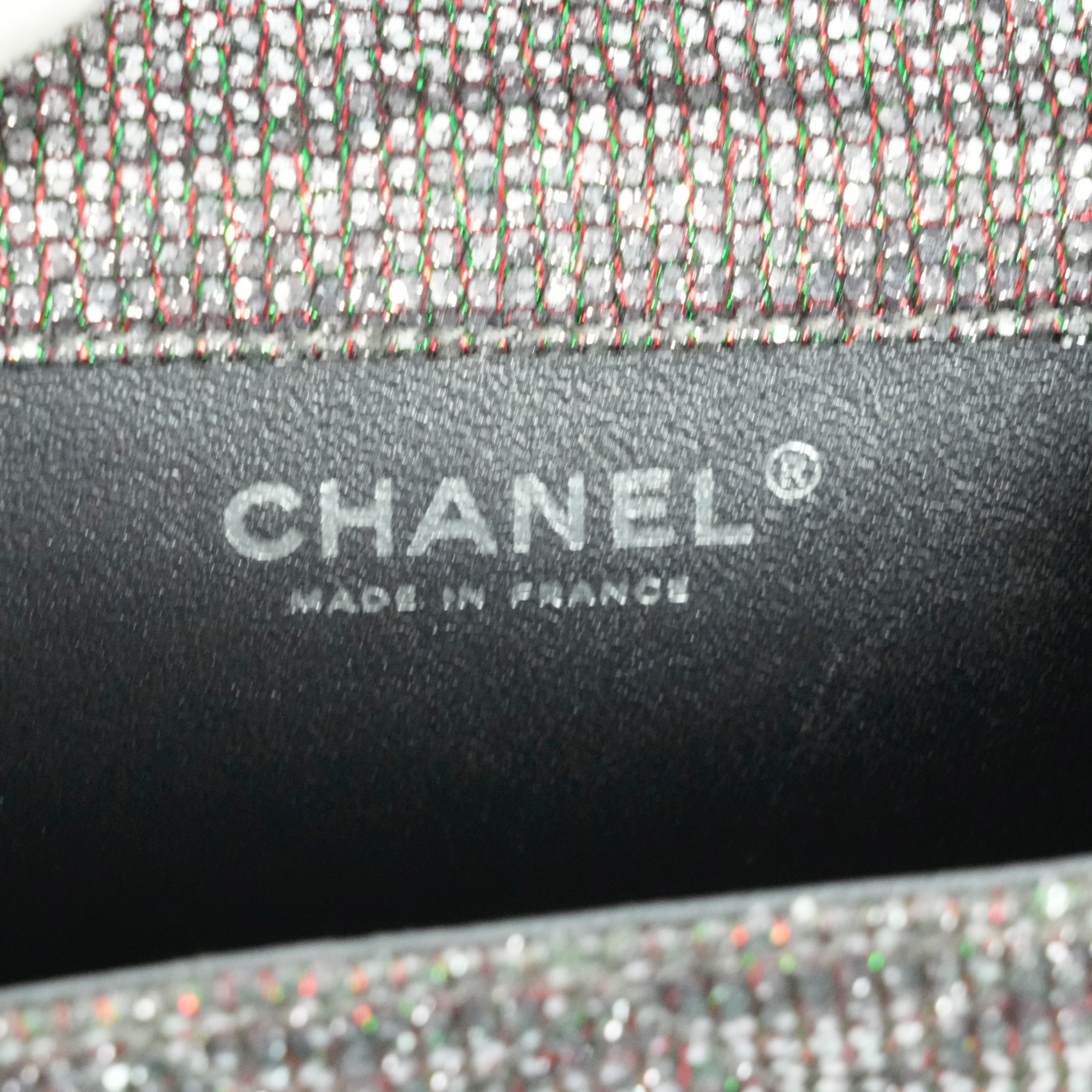 CHANEL 2010-2011 Matelassé 2.55 Chain Sequin Mini Shoulder Bag