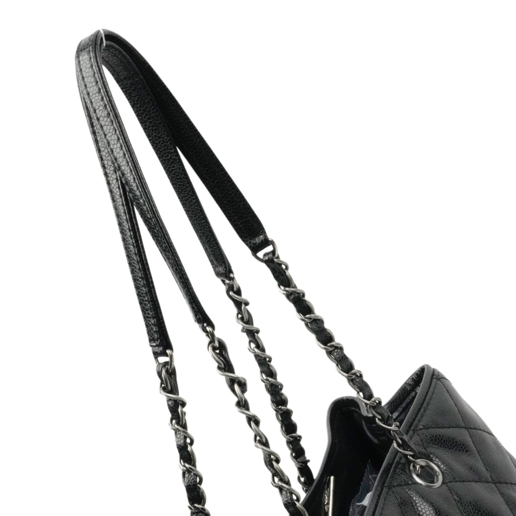 CHANEL 1991–1994 Matelassé Caviar Leather Shoulder Bag