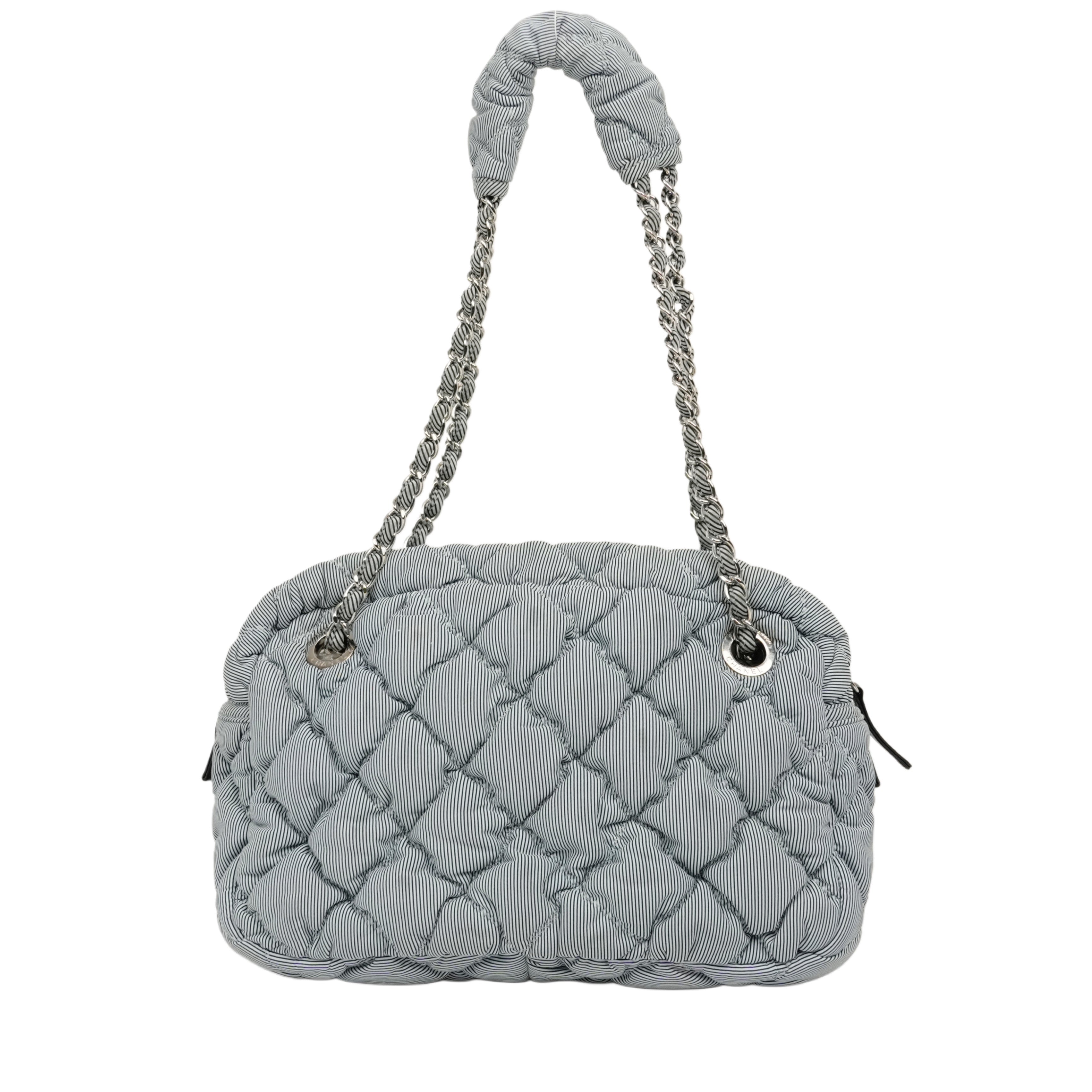CHANEL 2009–2010 Coco Mark Bubble Quilted Chain Shoulder Bag