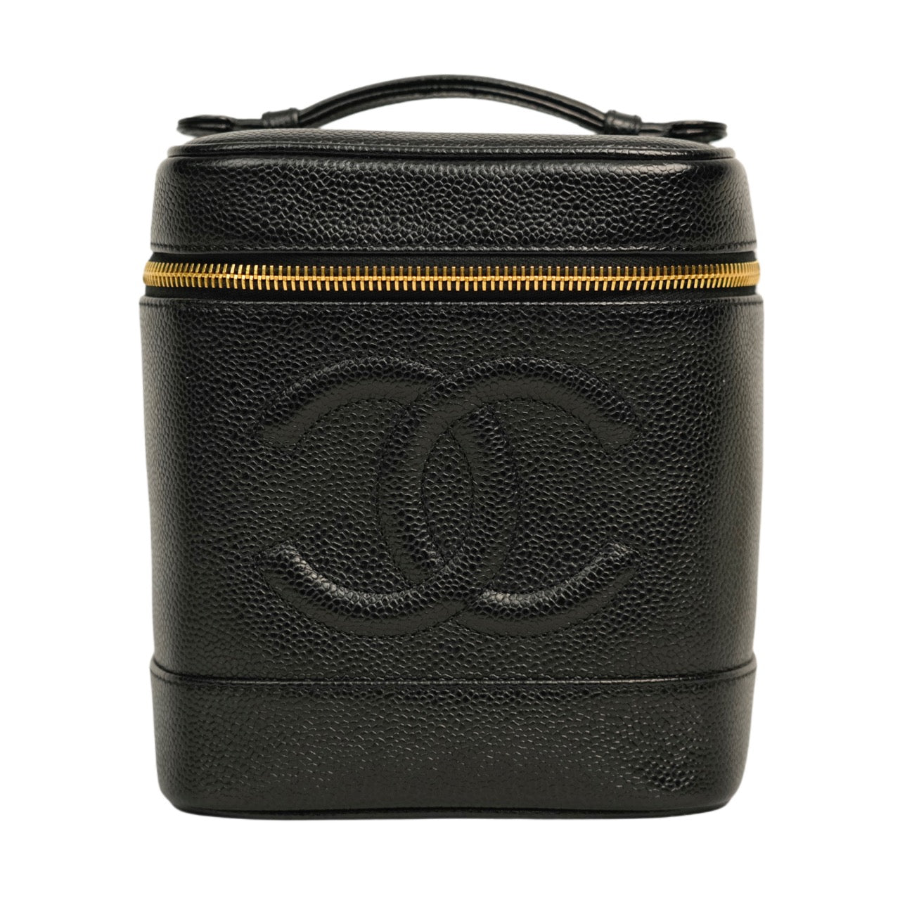 CHANEL 1997-1999 Vanity Caviar Skin Handbag