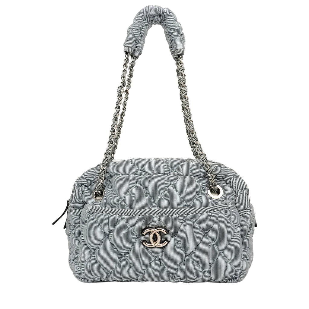 CHANEL 2009–2010 Coco Mark Bubble Quilted Chain Shoulder Bag