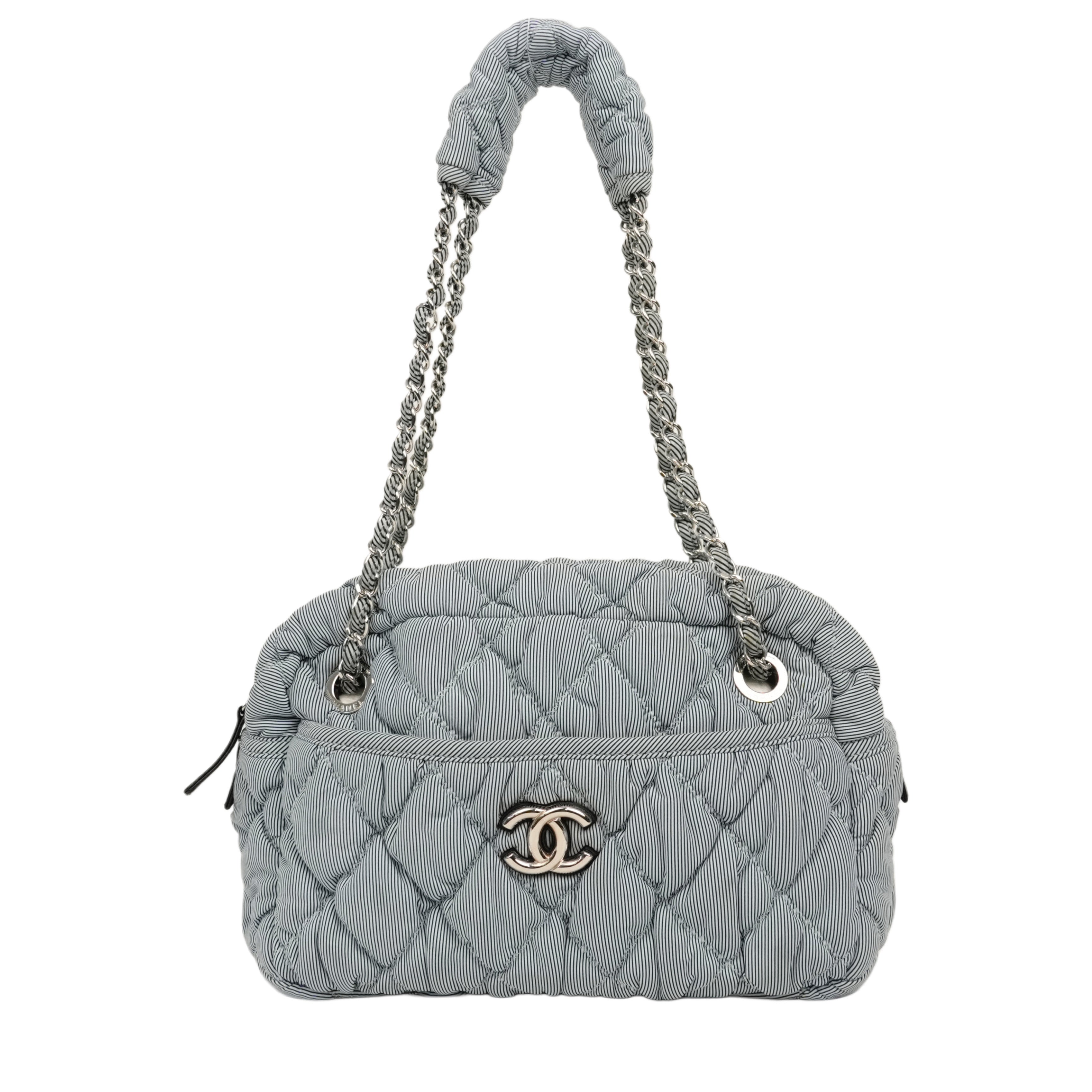 CHANEL 2009–2010 Coco Mark Bubble Quilted Chain Shoulder Bag