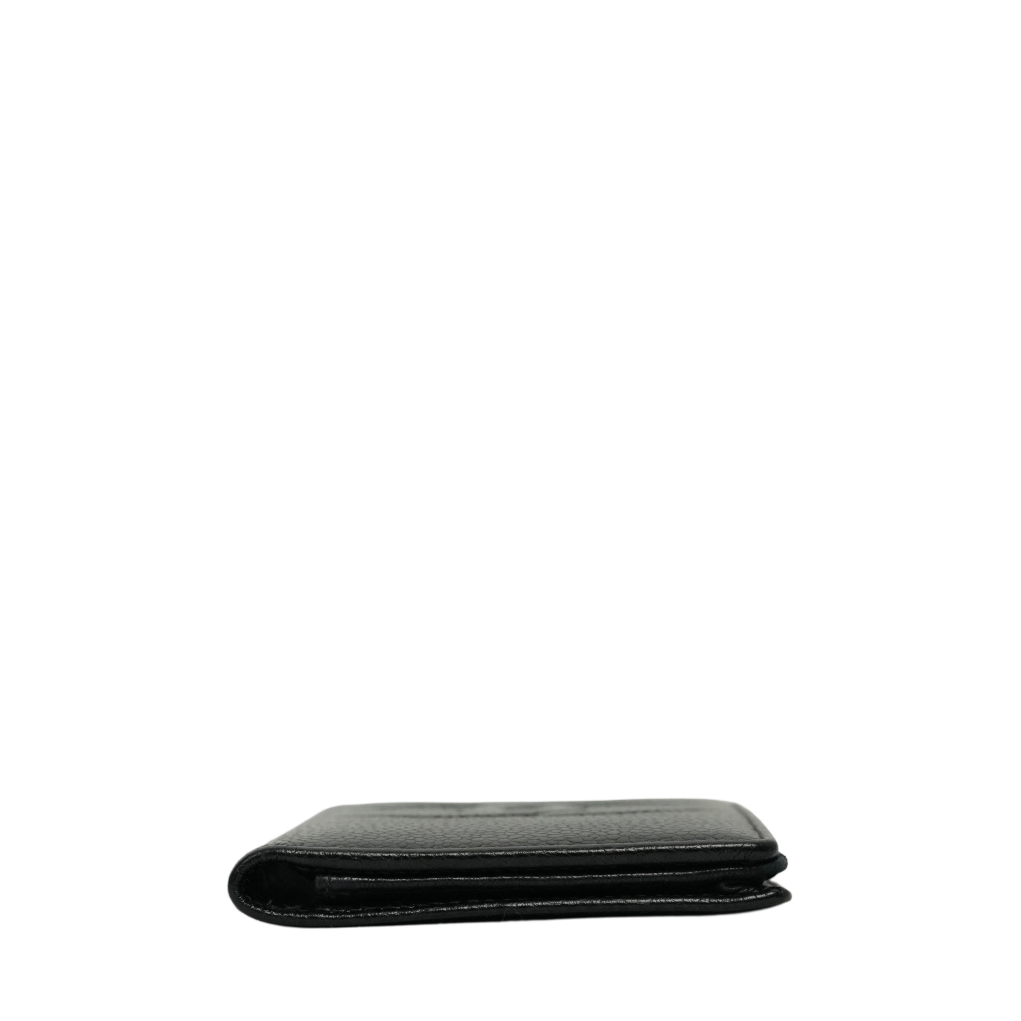 CHANEL 1996-1997 Caviar Skin Coco Mark Card Case