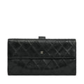 CHANEL 2009–2010 Matelassé Coco Mark Bi-Fold Long Wallet