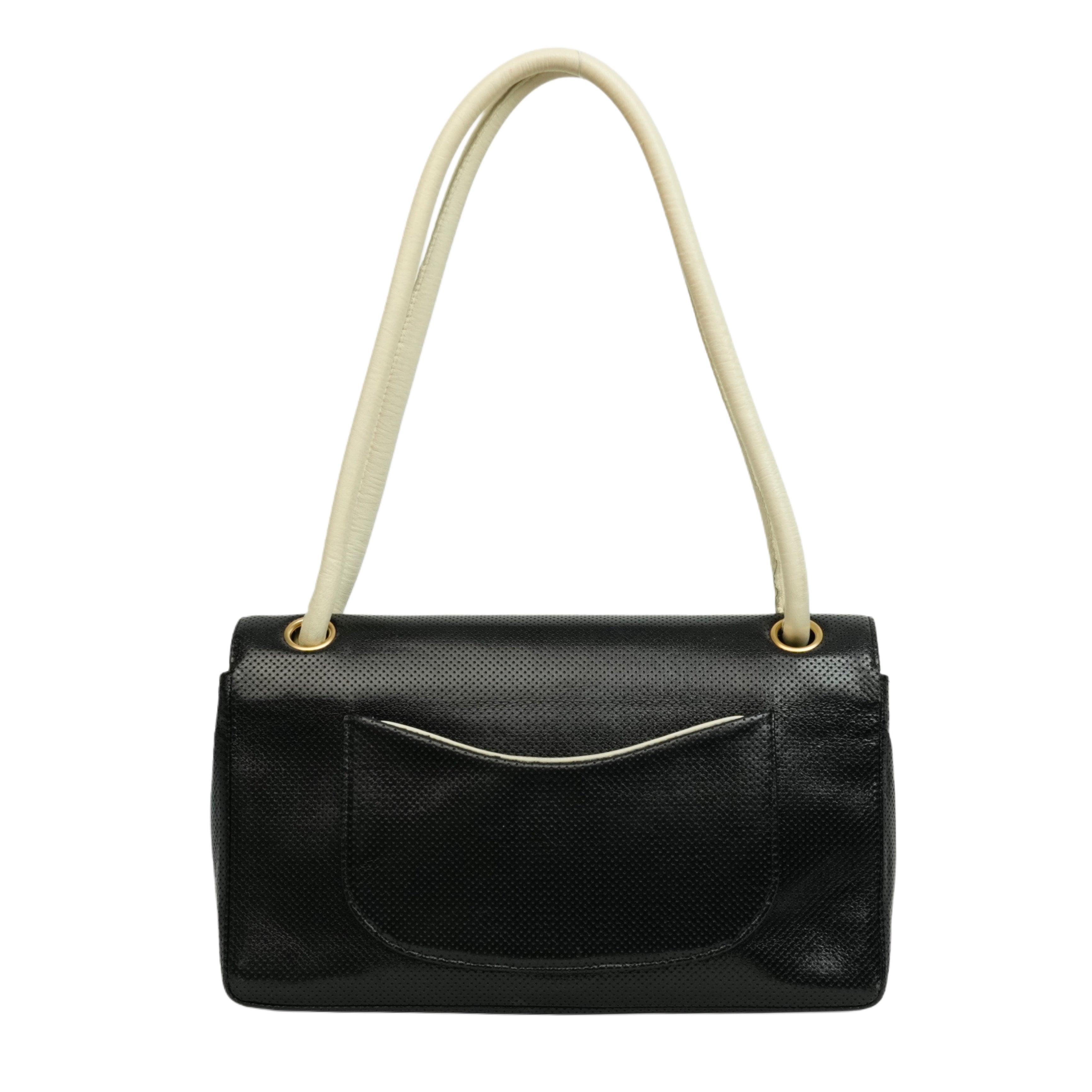 CHANEL 2000-2002 Coco Mark Punching Shoulder Bag