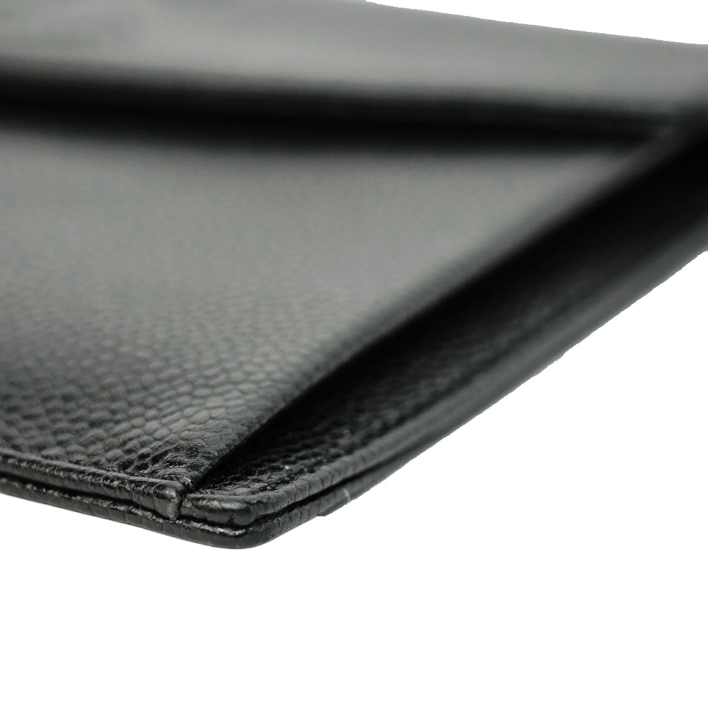 CHANEL 1997–1999 Coco Mark Caviar Leather Long Wallet / Pouch