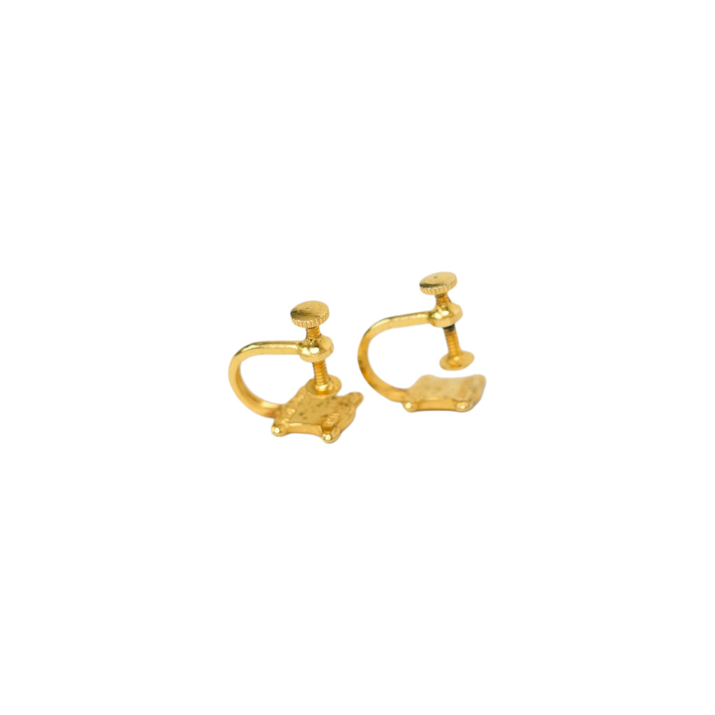 CELINE Macadam Rhinestone Earrings