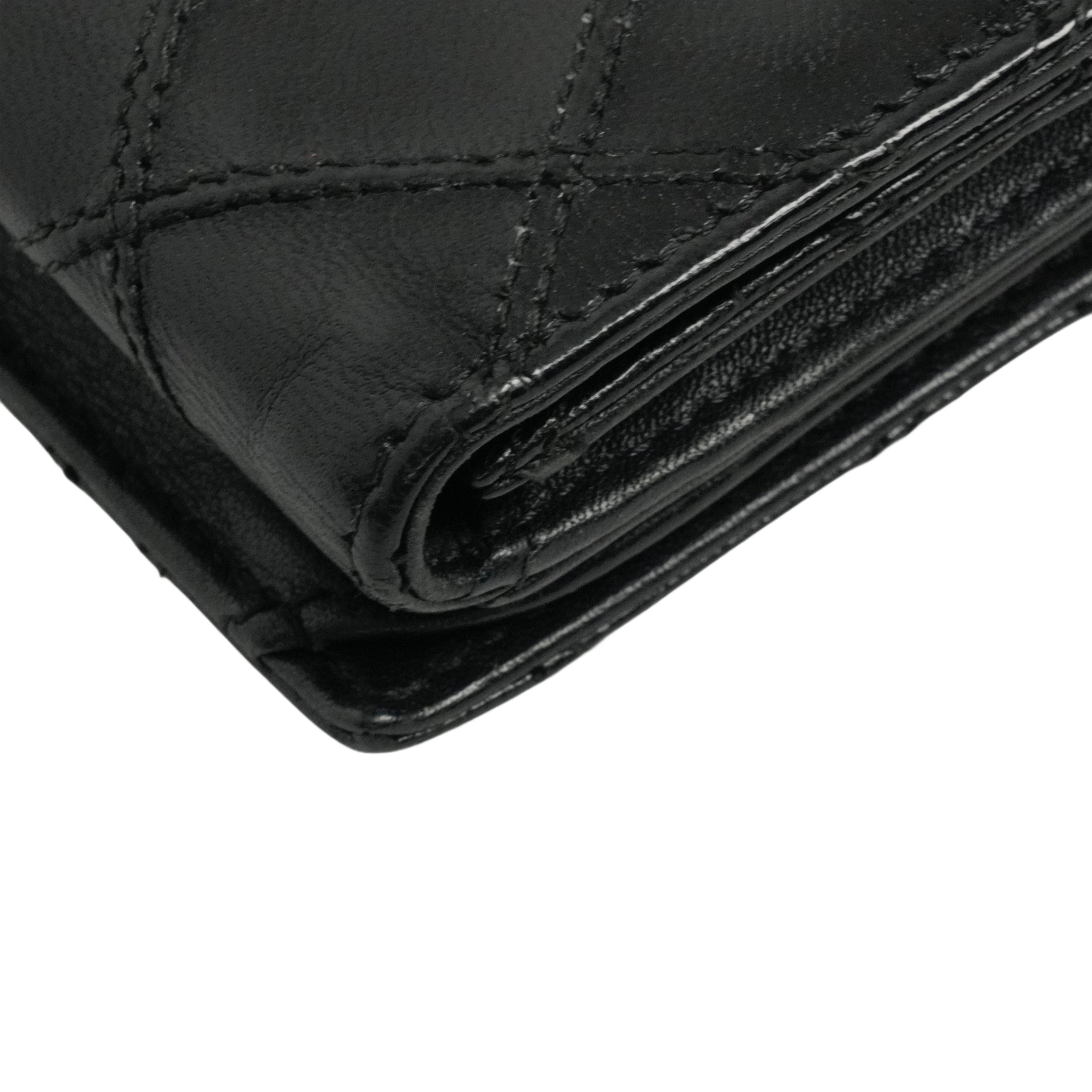 CHANEL 2009–2010 Matelassé Coco Mark Bi-Fold Long Wallet