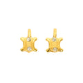 CELINE Macadam Rhinestone Earrings