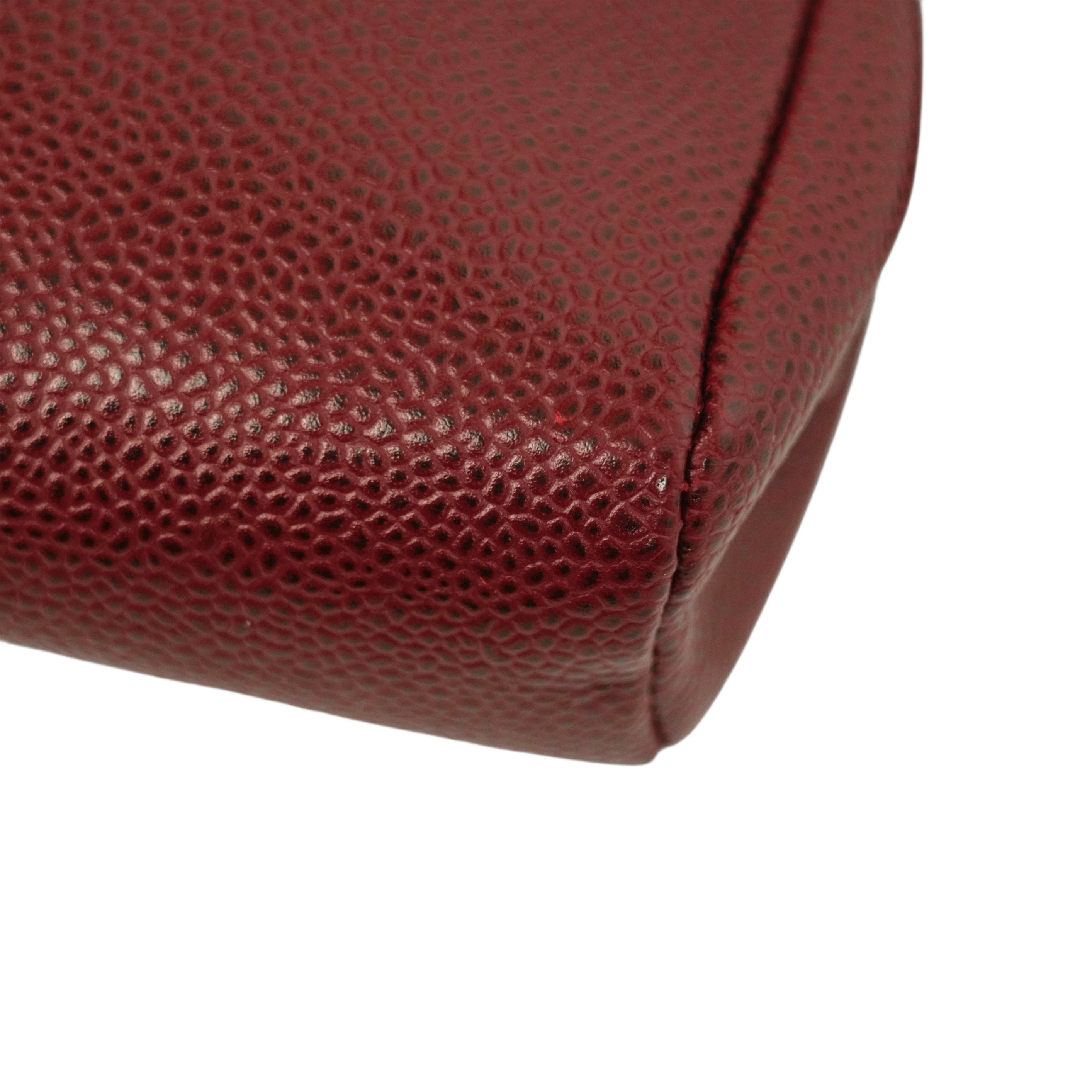 CHANEL Caviar Skin Coco Mark Pouch