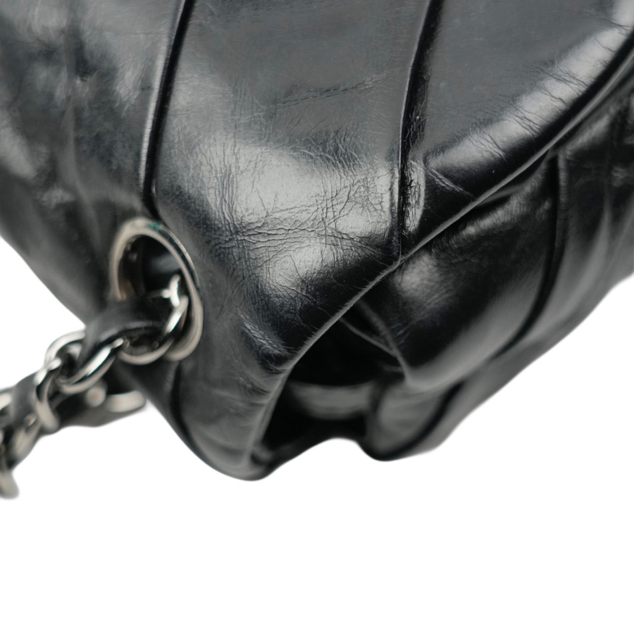 CHANEL 2009-2010 Pleated Shoulder Bag