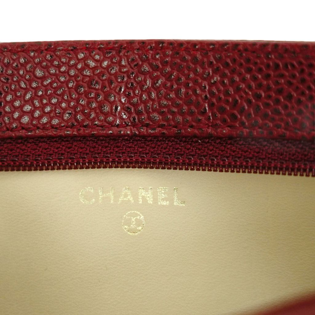 CHANEL Caviar Skin Coco Mark Pouch