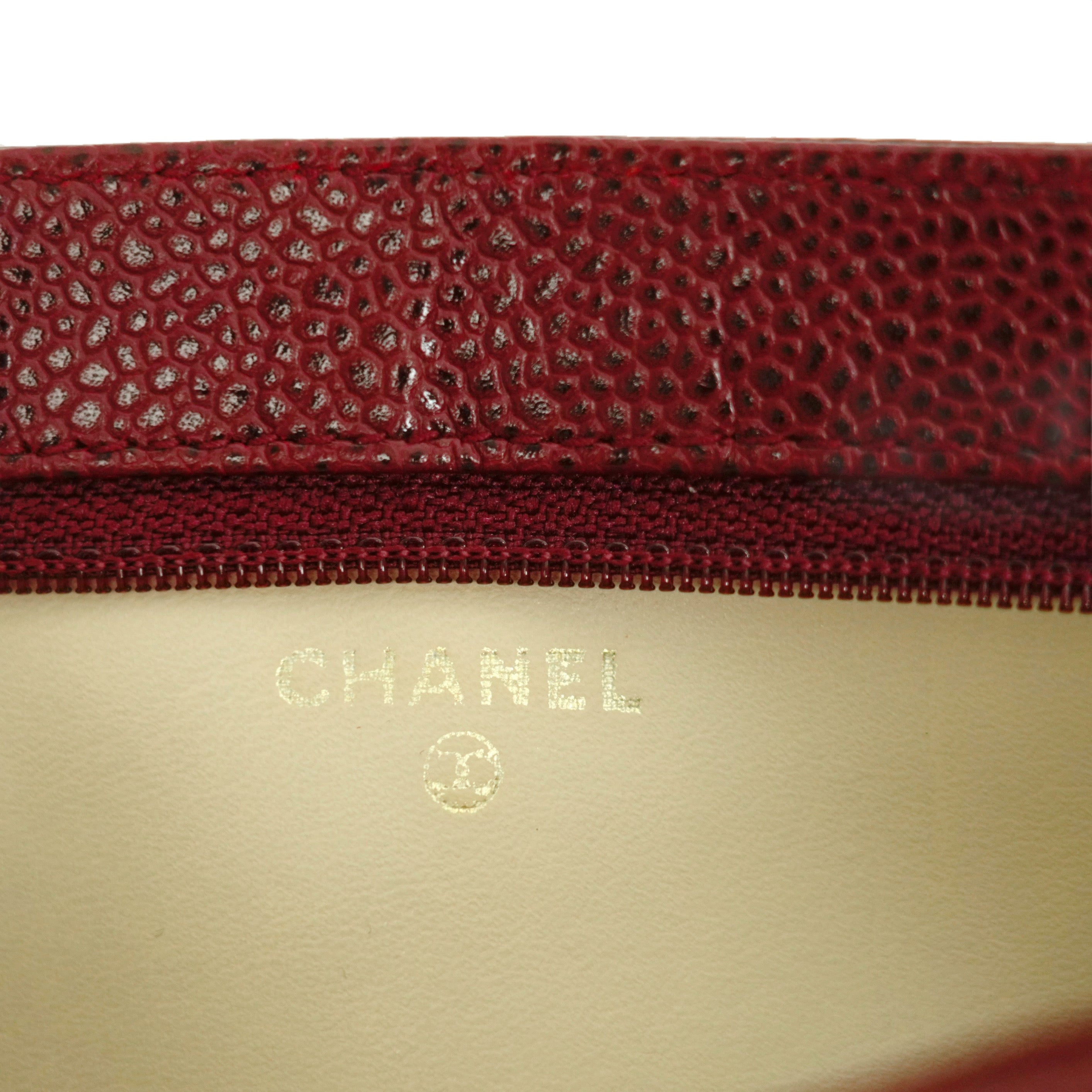 CHANEL Caviar Skin Coco Mark Pouch