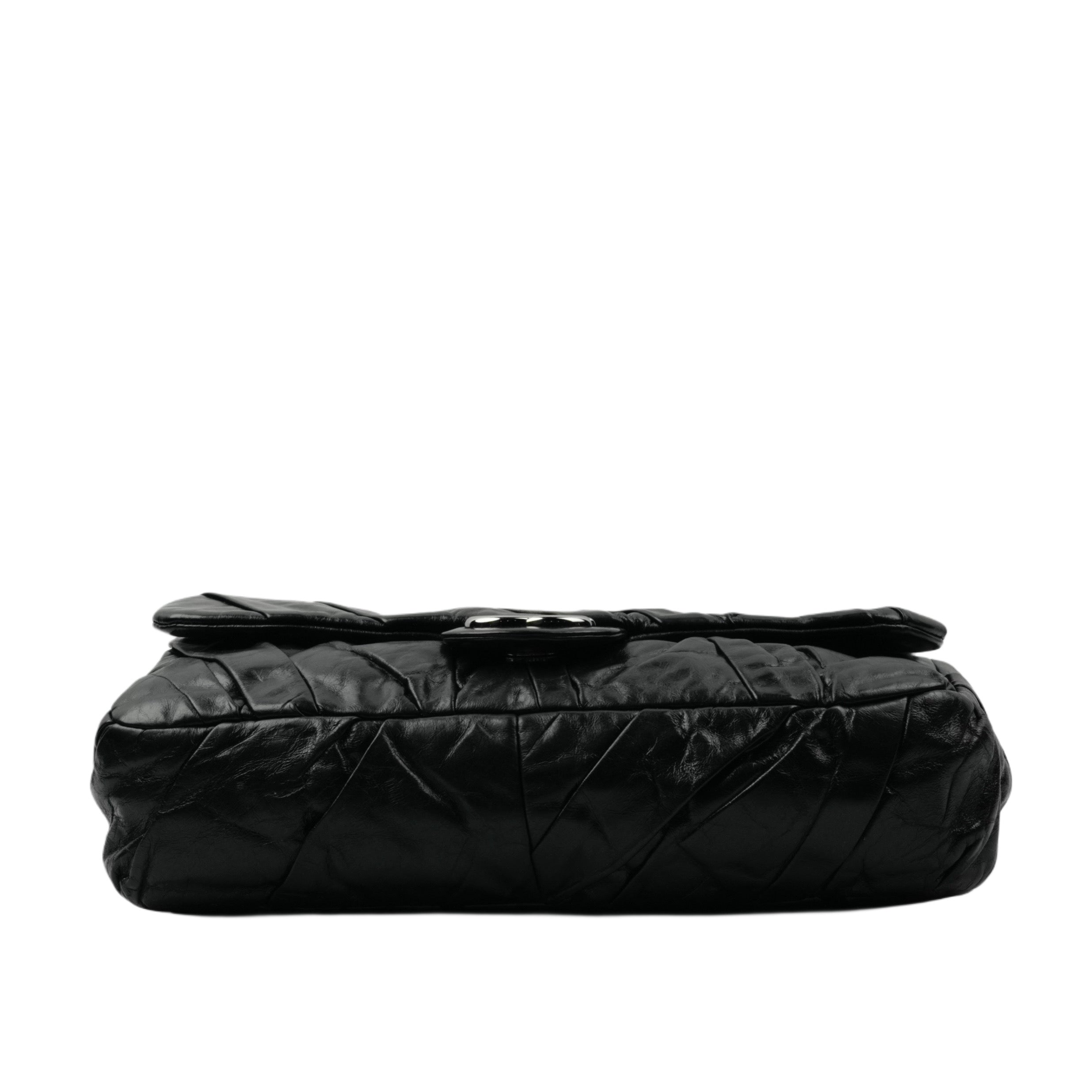 CHANEL 2009-2010 Pleated Shoulder Bag