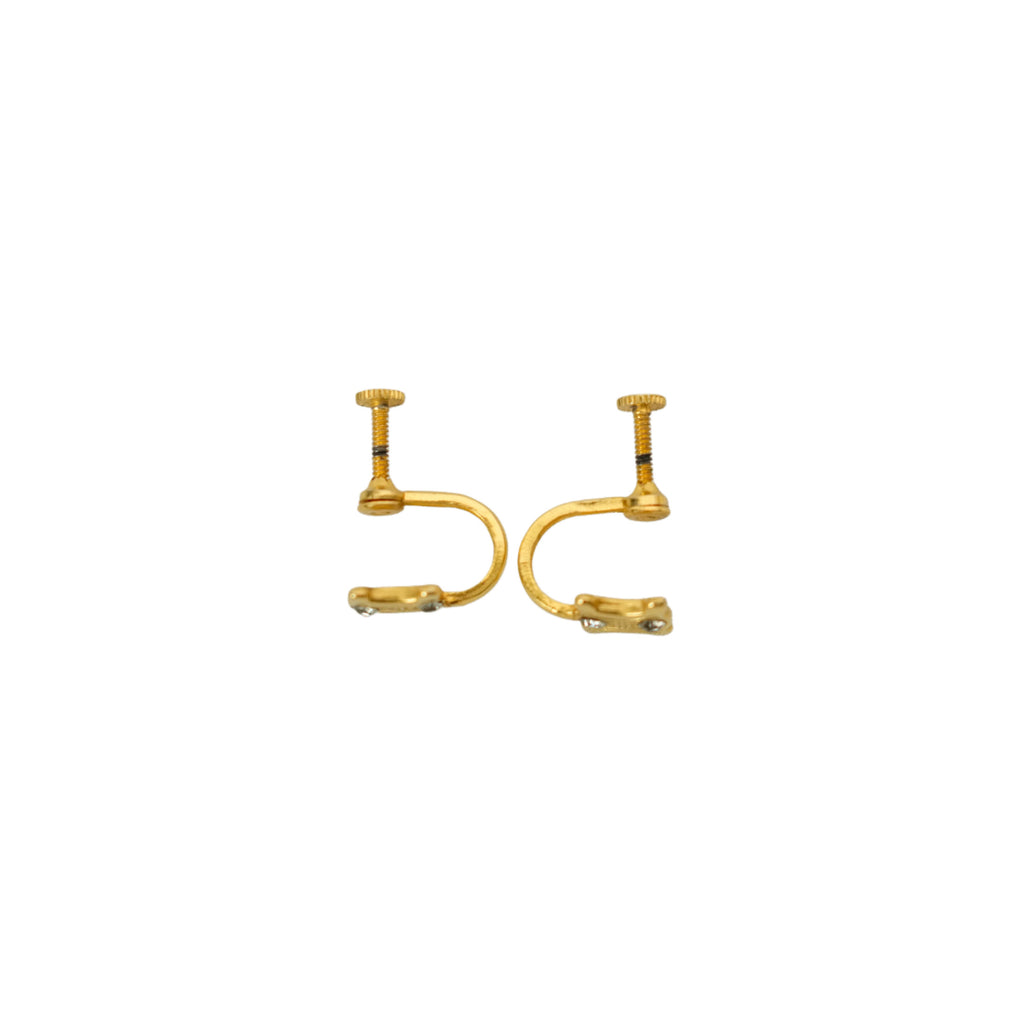 CELINE Macadam Rhinestone Earrings