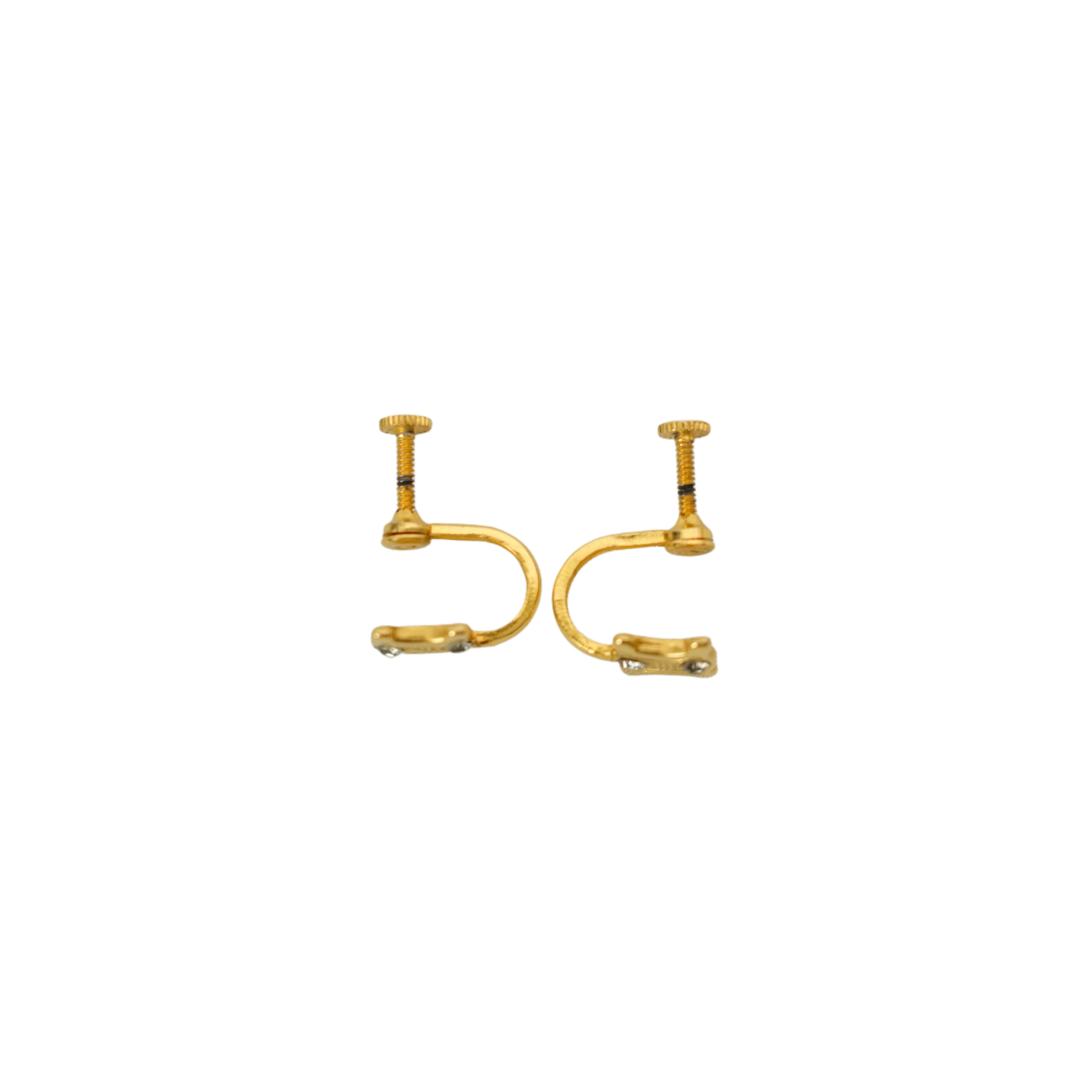 CELINE Macadam Rhinestone Earrings