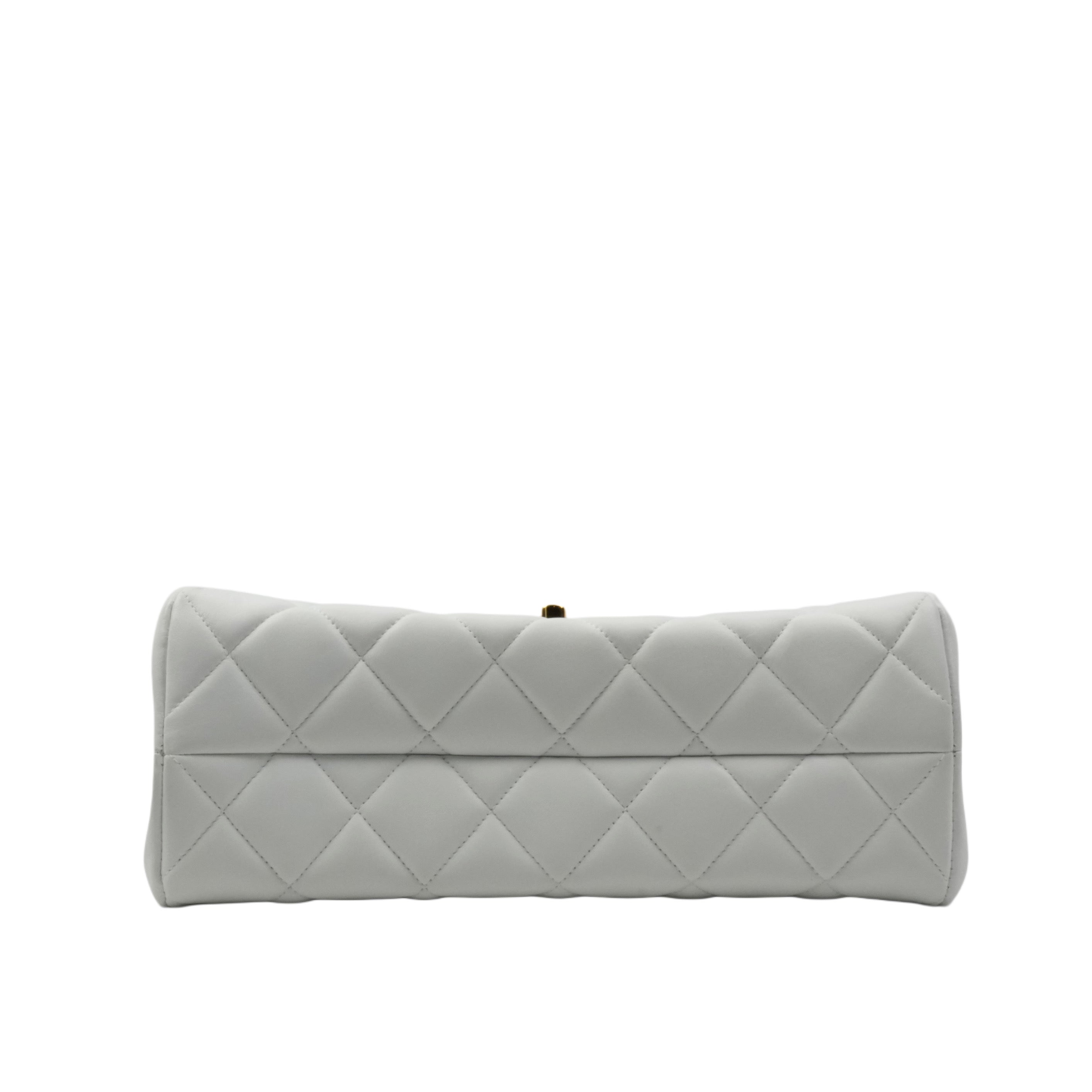 CHANEL 1994-1996 Matelassé Chain V-Flap Lambskin Shoulder Bag