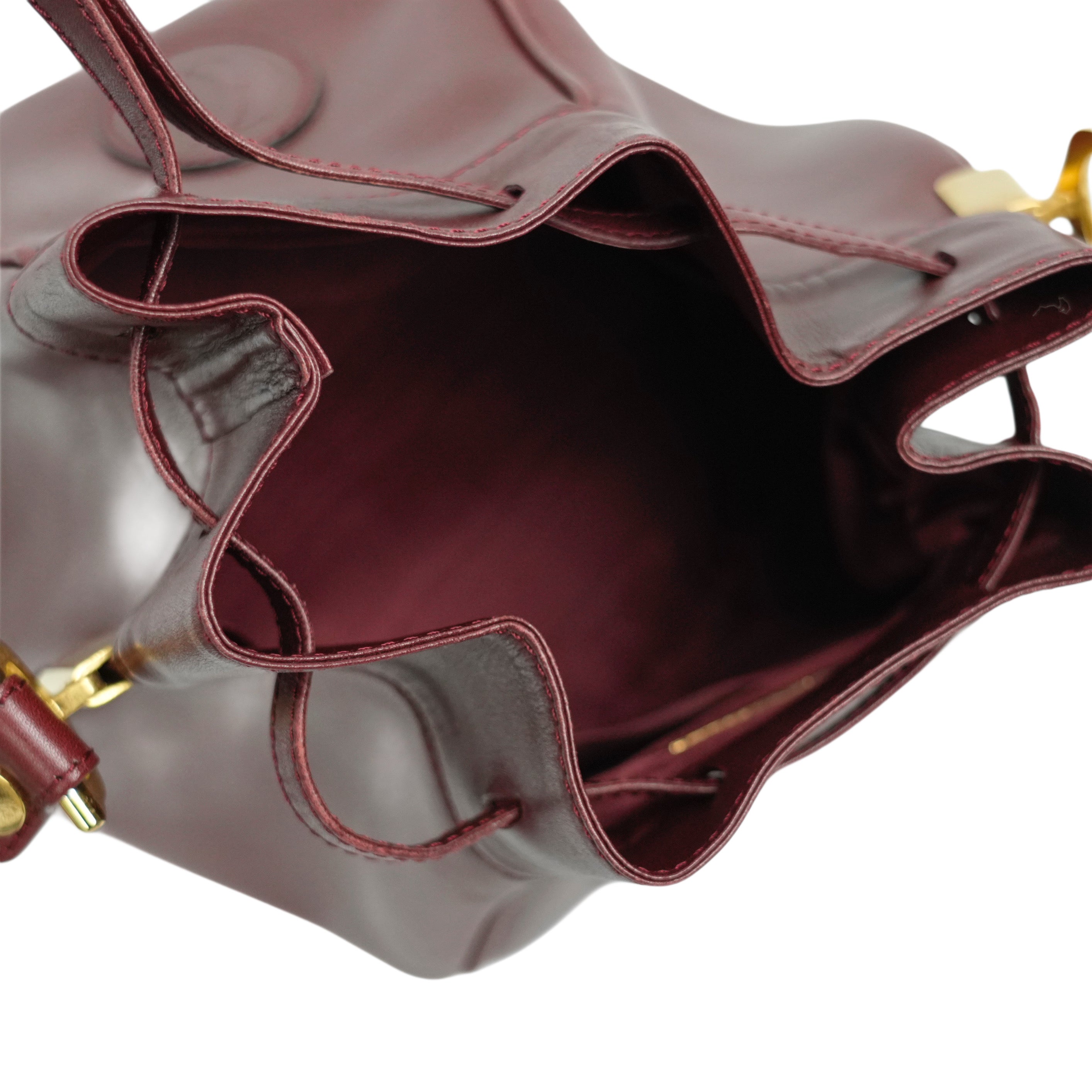 CARTIER Mustline Kinchaku-Type Shoulder Bag