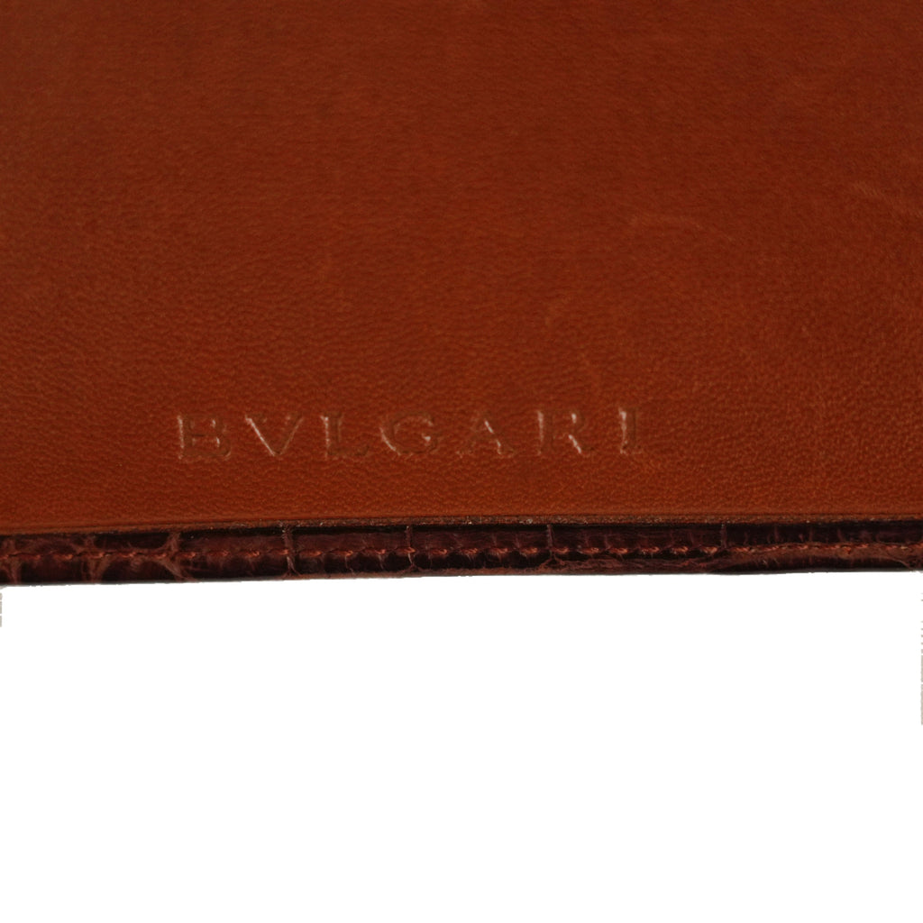 BVLGARI Crocodile Bi-Fold Wallet