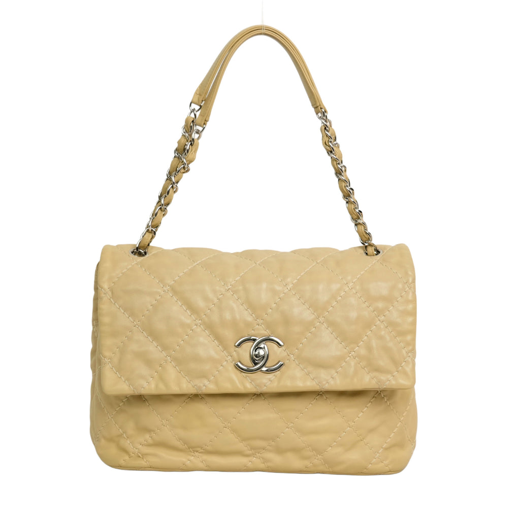 CHANEL 2012–2013 Matelassé Coco Mark Chain Shoulder Bag