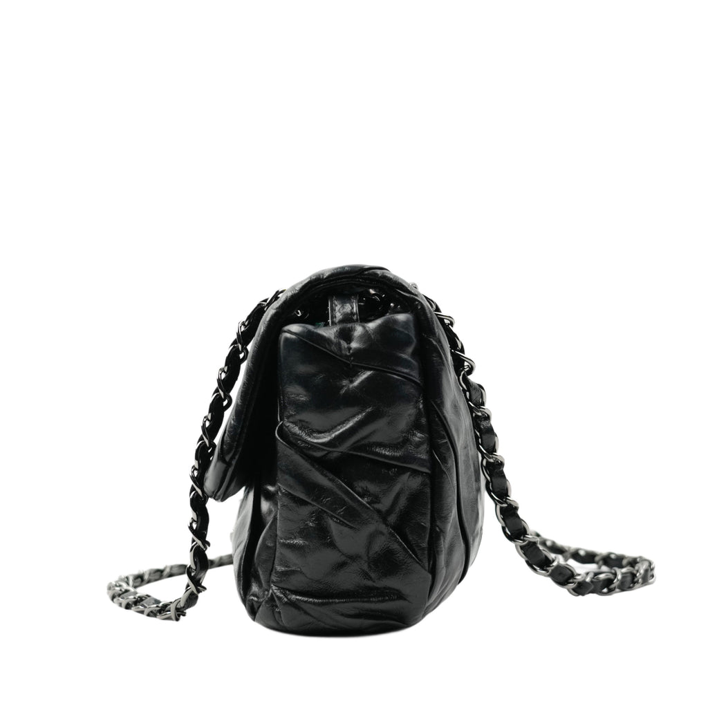 CHANEL 2009-2010 Pleated Shoulder Bag