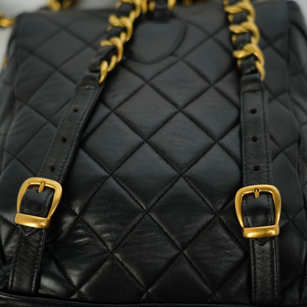 CHANEL 1994-1996 Matelassé Chain Lambskin Backpack