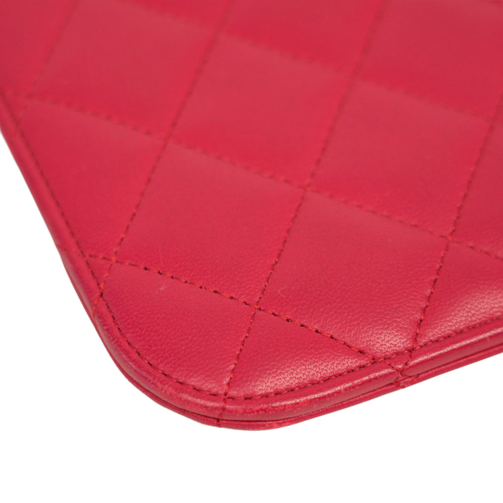 CHANEL 2011 Coco Mark Matelasse Lambskin iPad Case