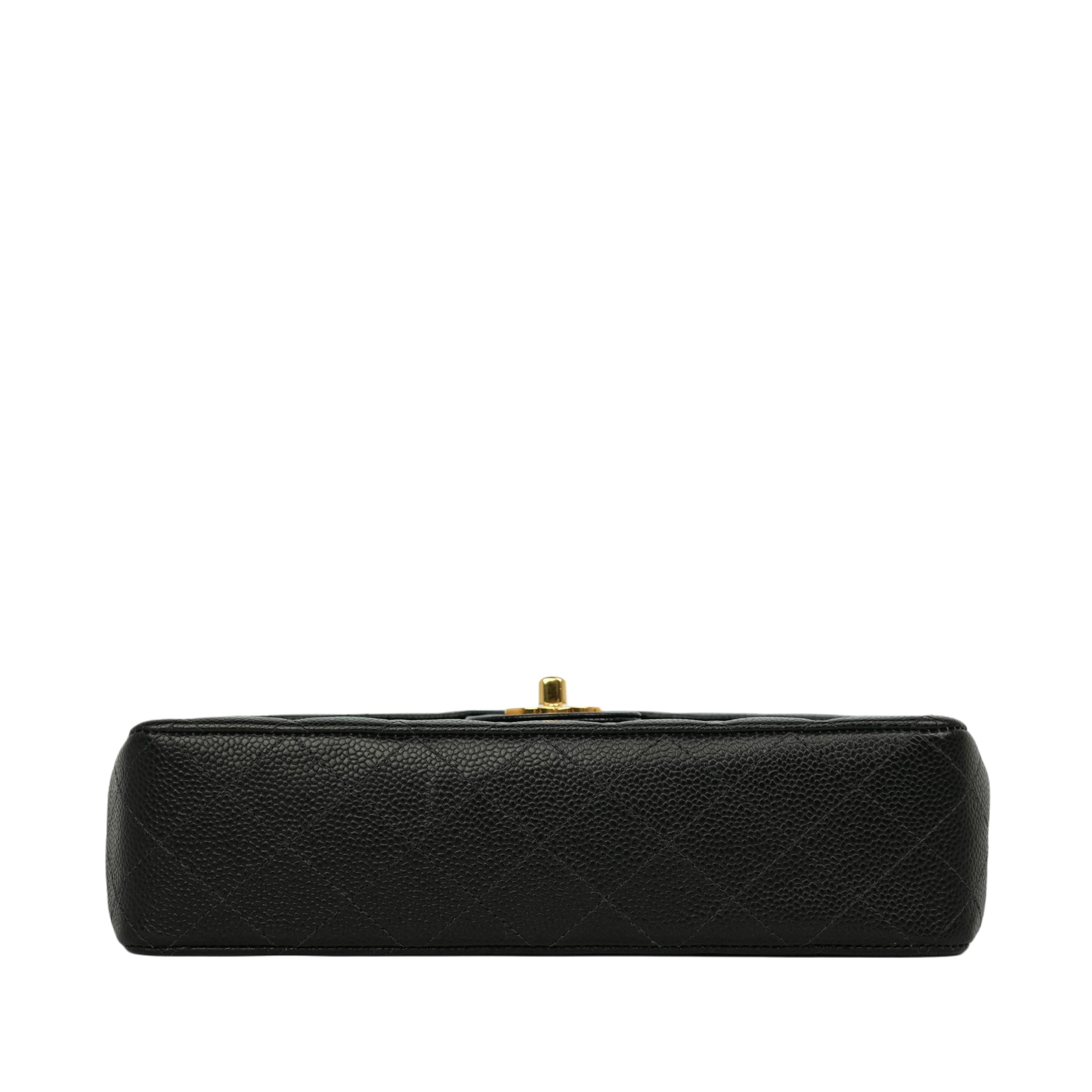 CHANEL 2004-2005 Matelassé 25W Chain Shoulder Bag in Caviar Skin