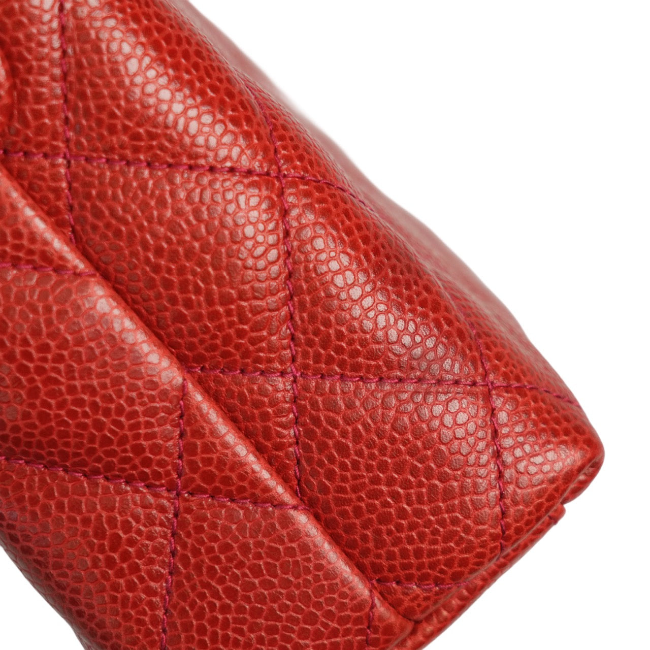 CHANEL 1991–1994 Matelassé Coco Mark Caviar Skin Shoulder Bag