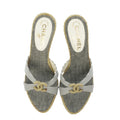 CHANEL Coco Mark Marine Mules Sandals