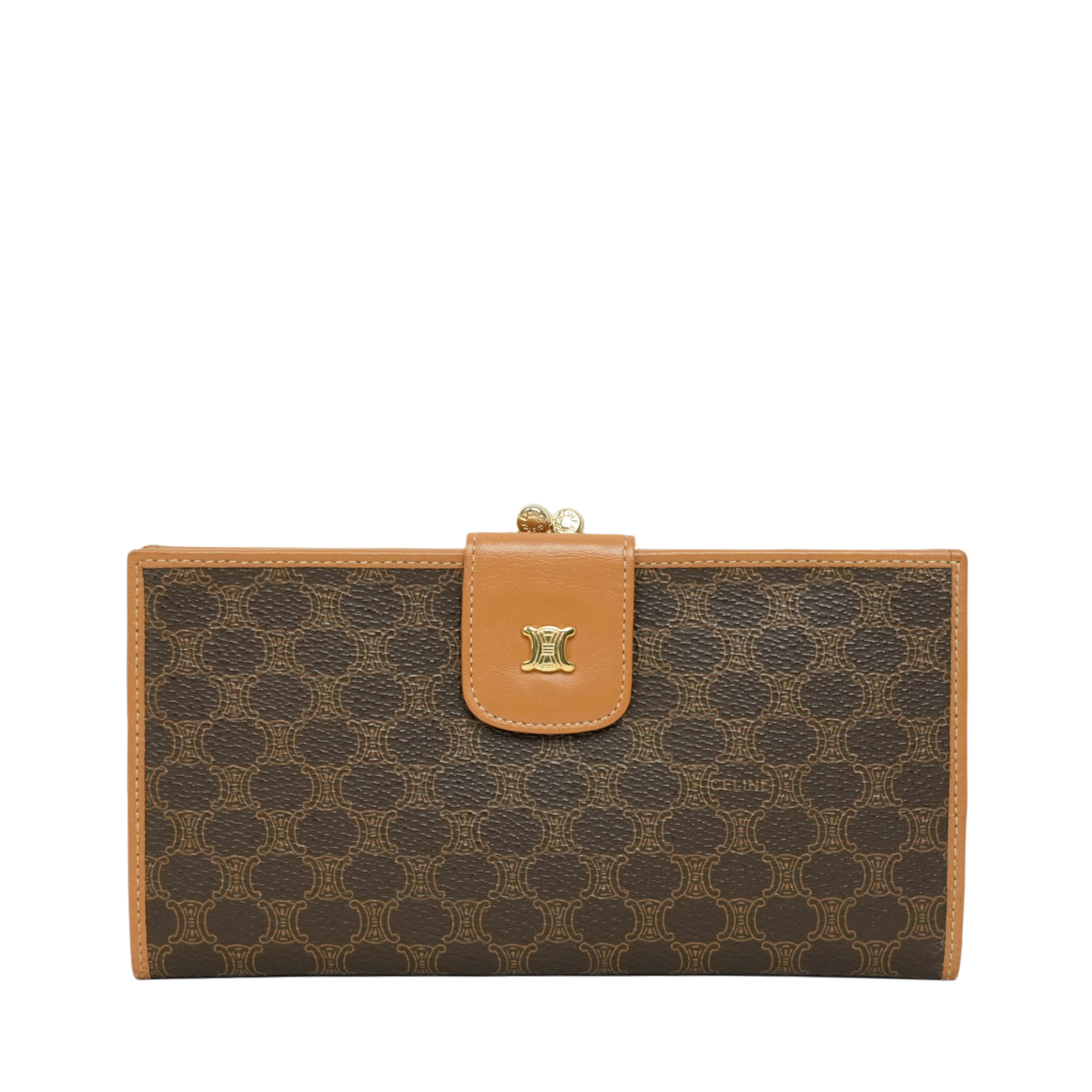CELINE Macadam Kisslock Long Wallet