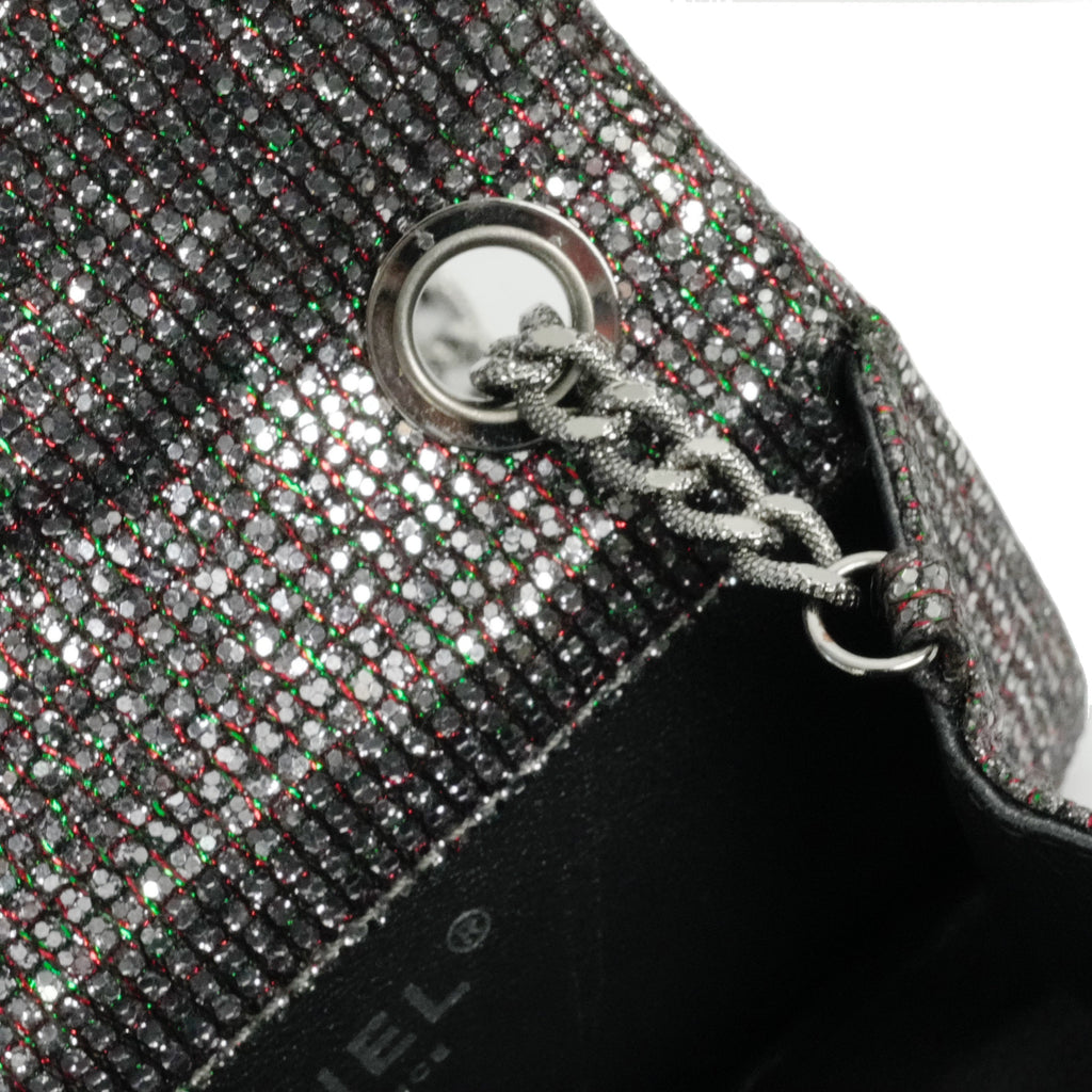 CHANEL 2010-2011 Matelassé 2.55 Chain Sequin Mini Shoulder Bag