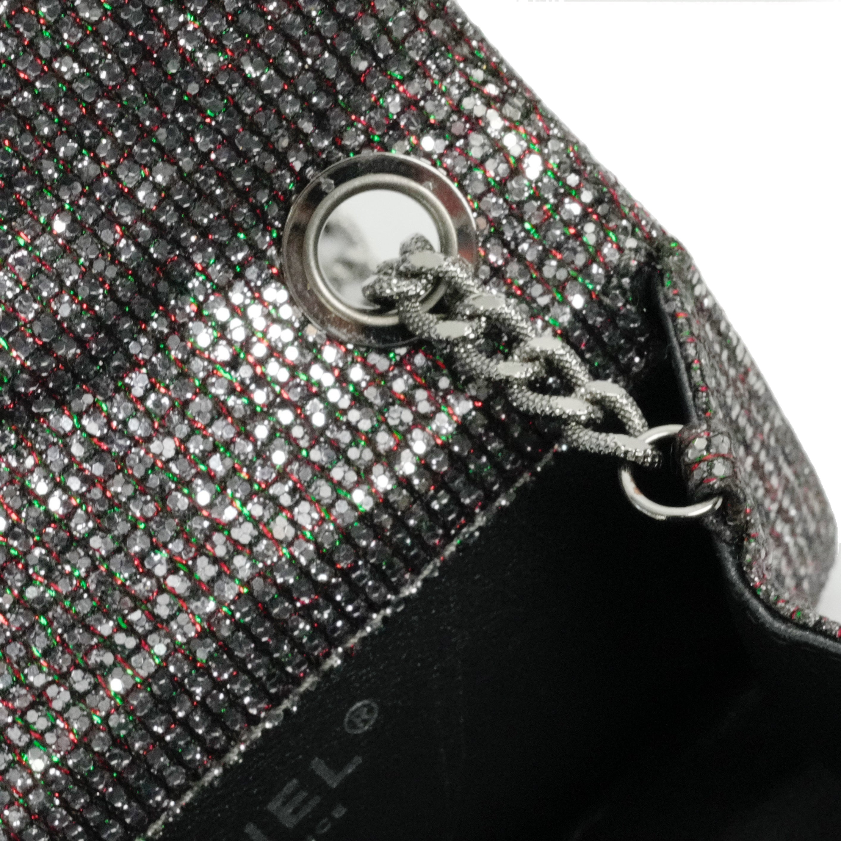 CHANEL 2010-2011 Matelassé 2.55 Chain Sequin Mini Shoulder Bag