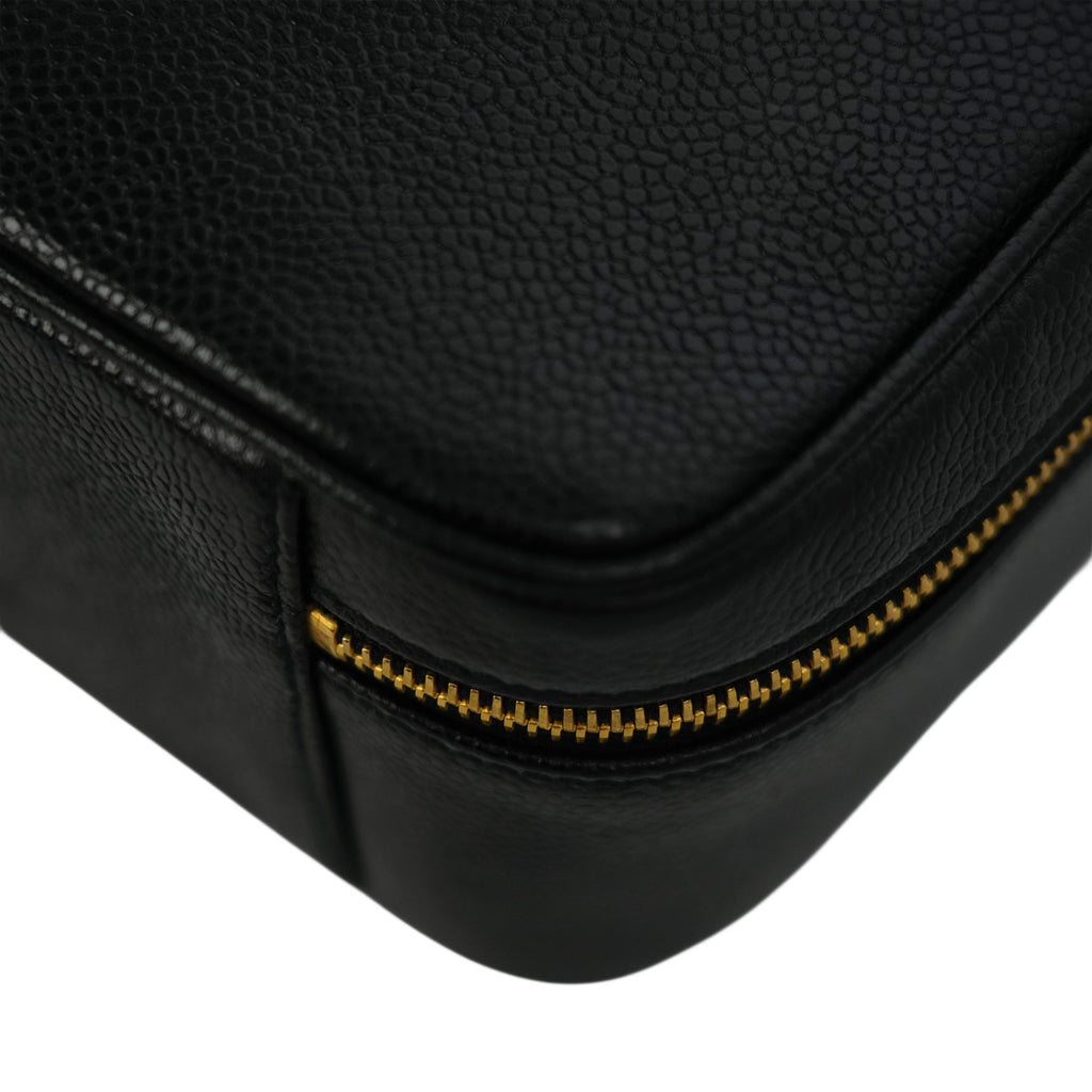 CHANEL 1996–1997 Caviar Leather Vanity Handbag / Shoulder Bag 2-Way