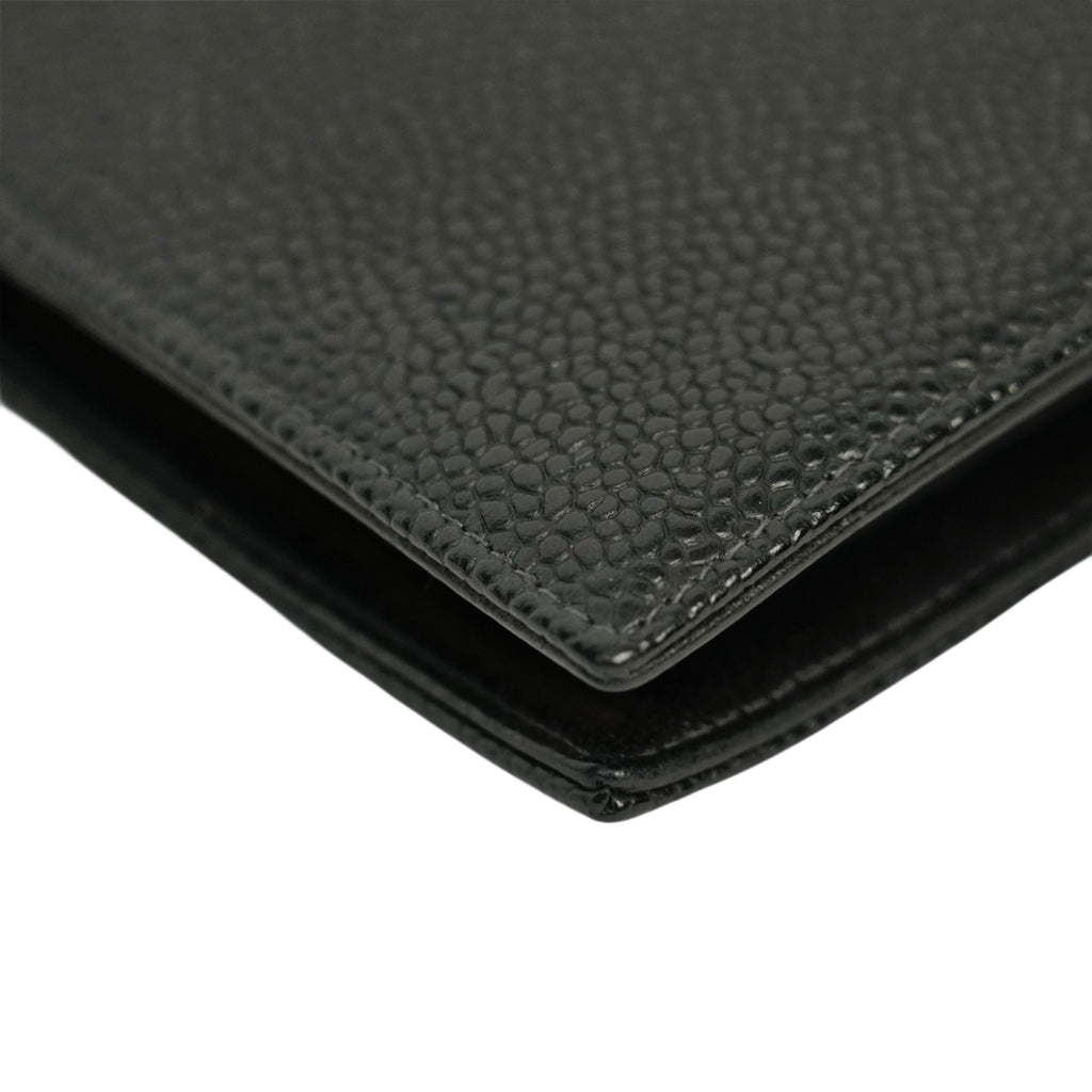 CHANEL 2003–2004 Coco Mark Caviar Skin Bifold Long Wallet