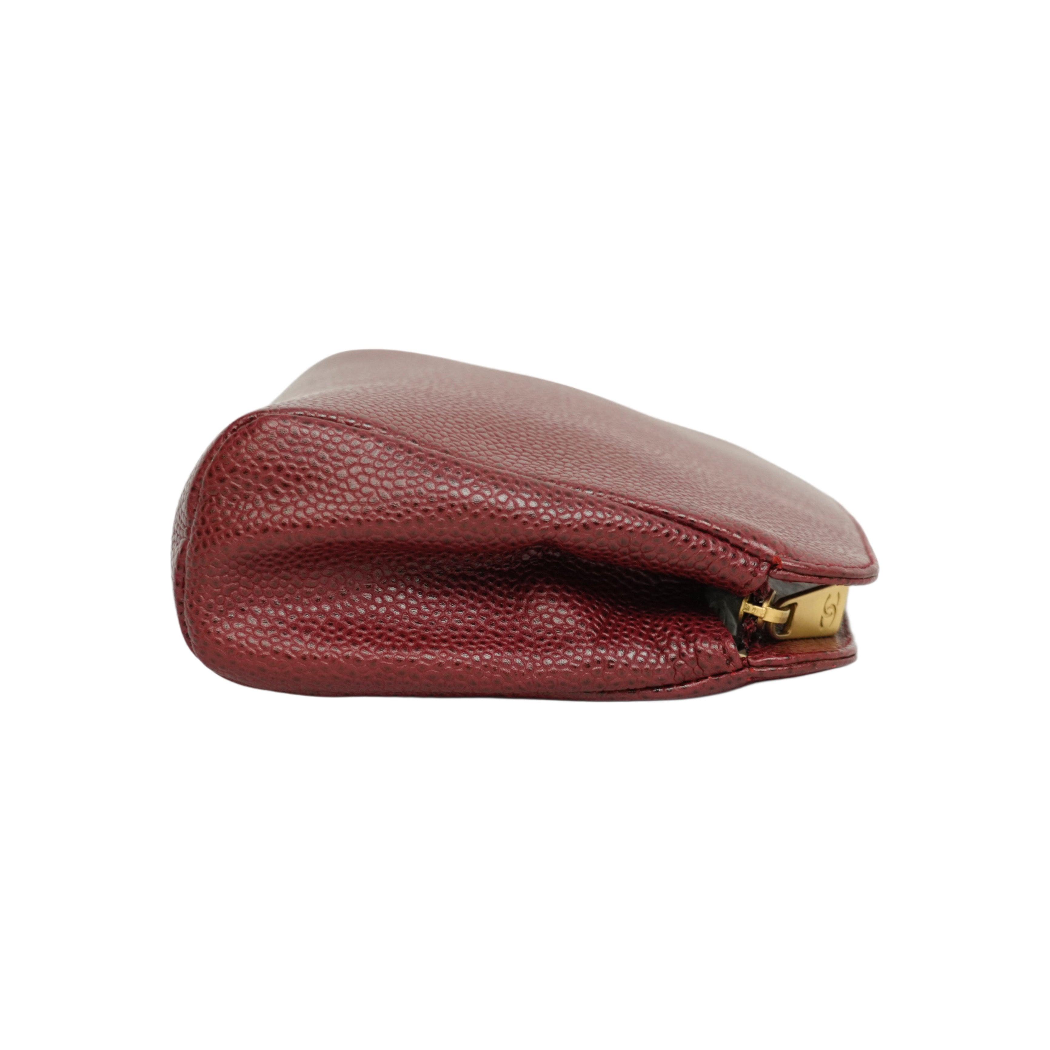 CHANEL Caviar Skin Coco Mark Pouch