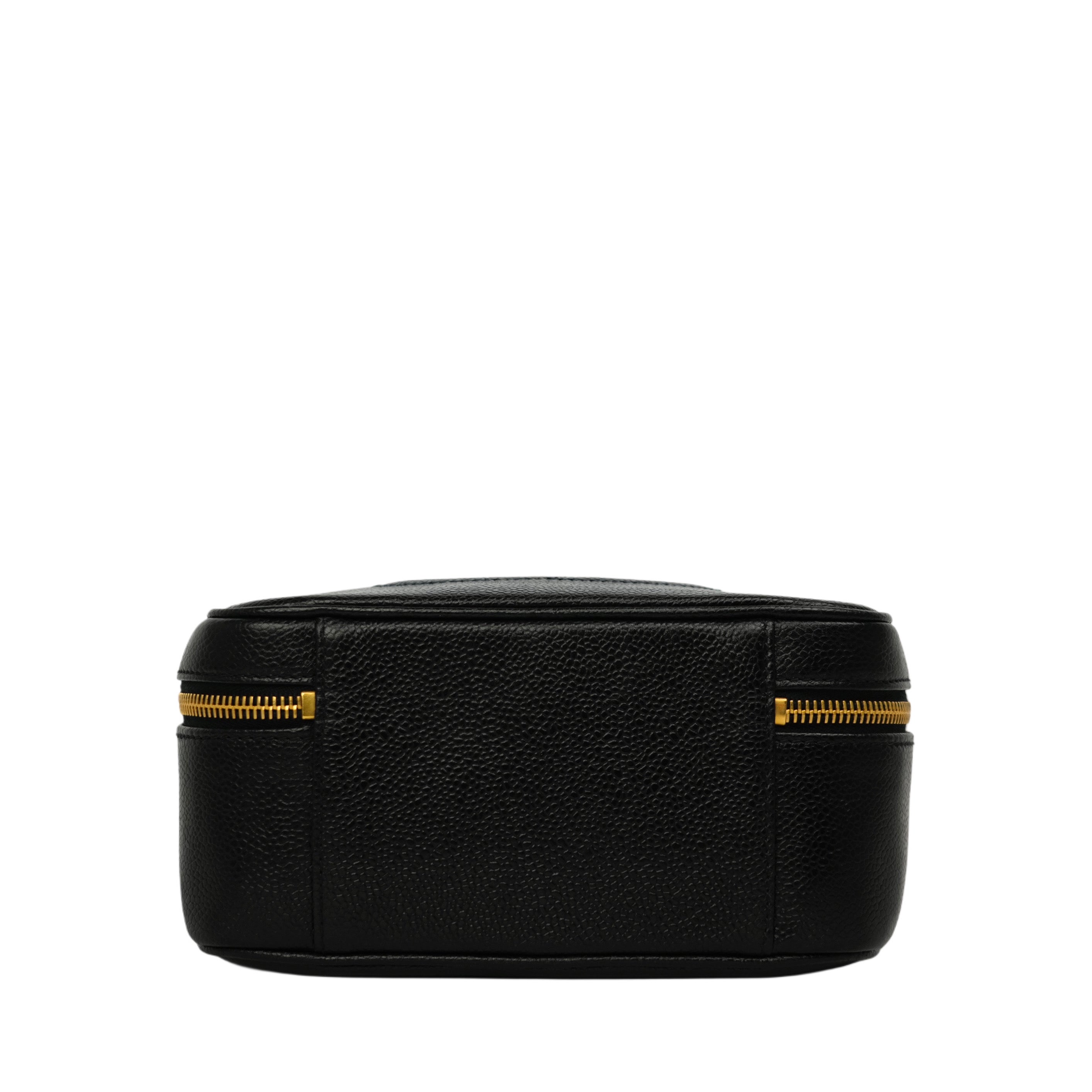 CHANEL 1996–1997 Caviar Leather Vanity Handbag / Shoulder Bag 2-Way
