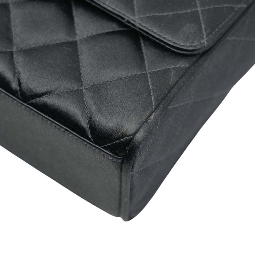 CHANEL 1991-1994 Mini MatelasseSatin Shoulder bag