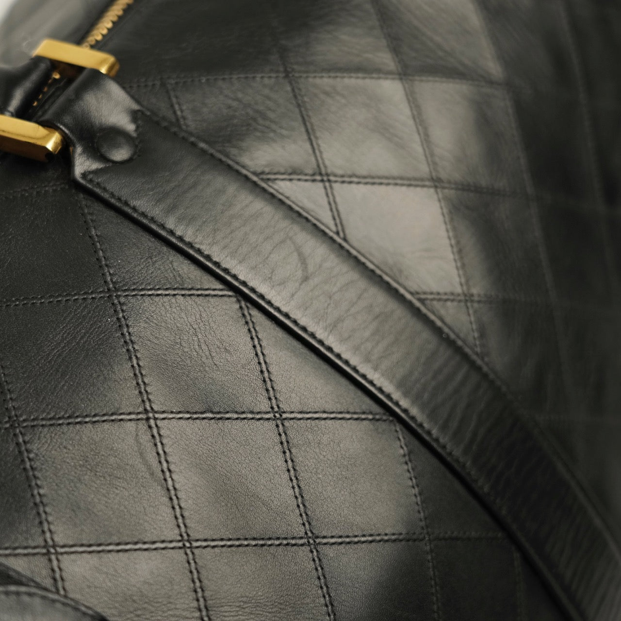 CHANEL 1991–1994 Matelassé Boston 60 Handbag / Shoulder Bag 2-Way