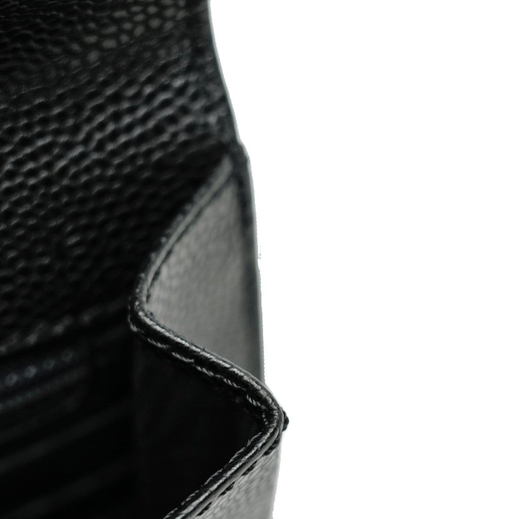 CHANEL 1997–1999 Coco Mark Caviar Leather Long Wallet / Pouch