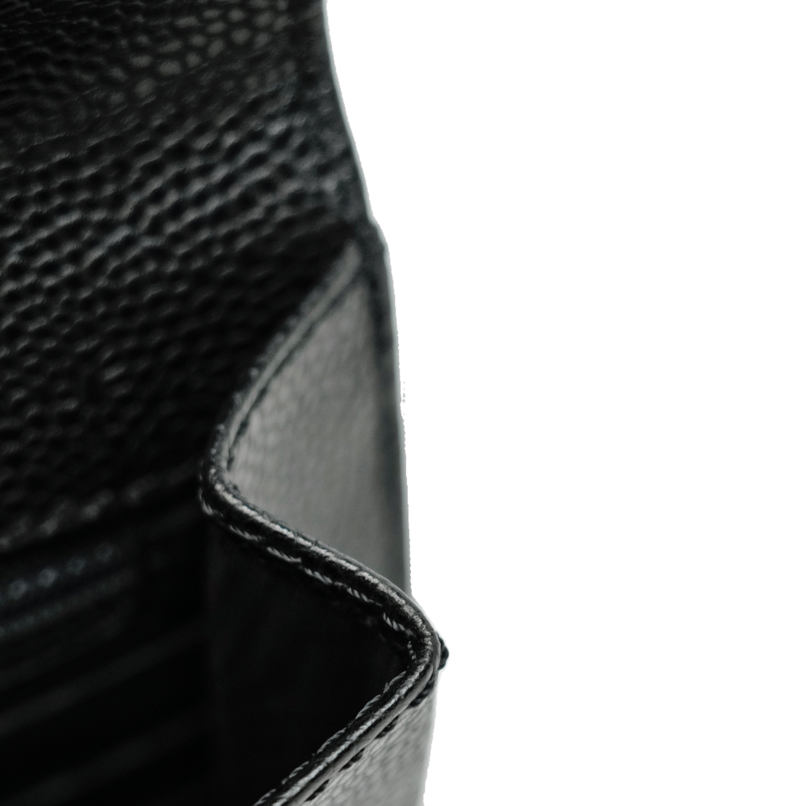 CHANEL 1997–1999 Coco Mark Caviar Leather Long Wallet / Pouch