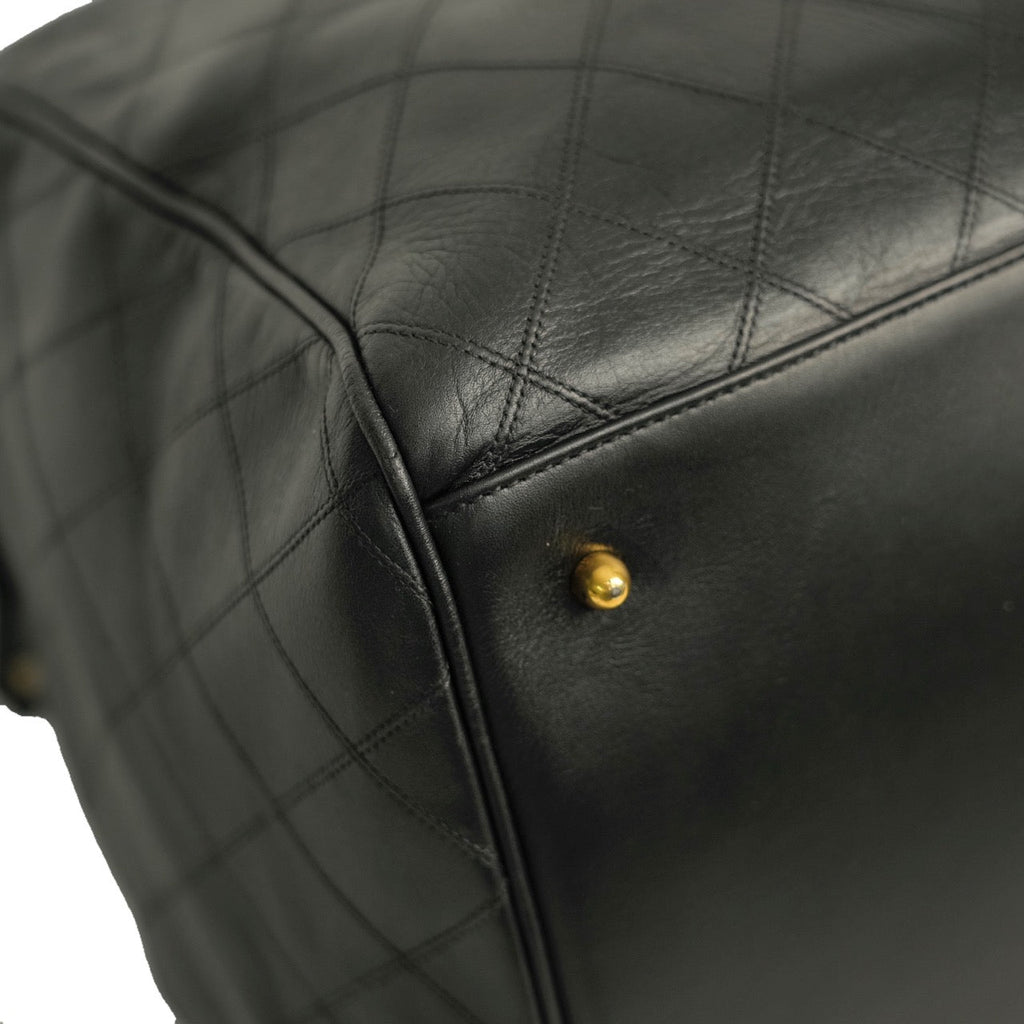 CHANEL 1991–1994 Matelassé Boston 60 Handbag / Shoulder Bag 2-Way