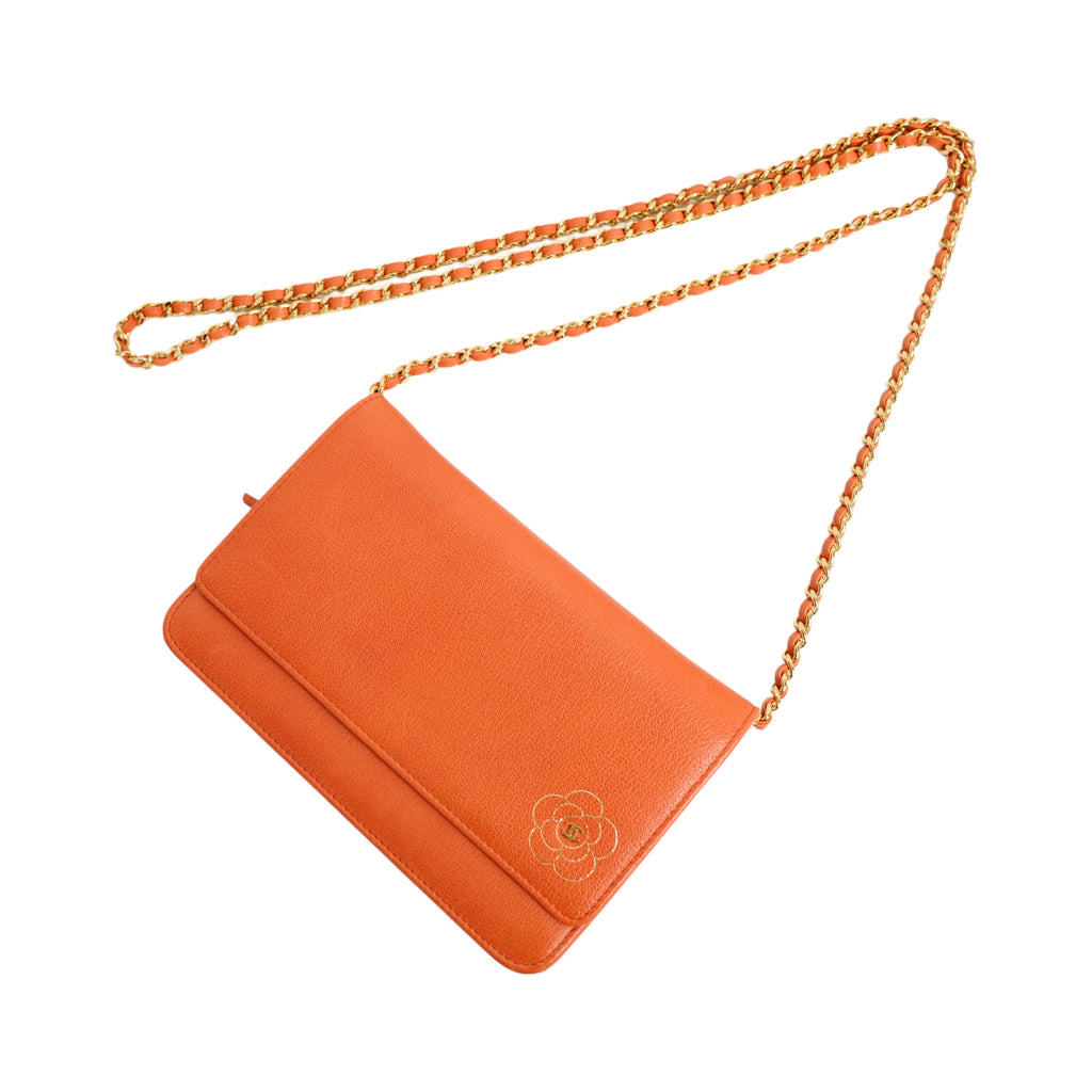 CHANEL 2011 Camellia Coco Mark Chain Wallet