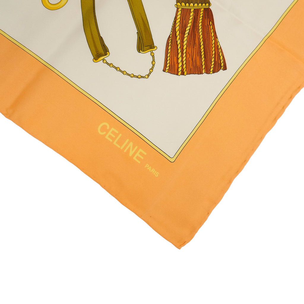 CELINE Tassel Chain Carre 90 Scarf