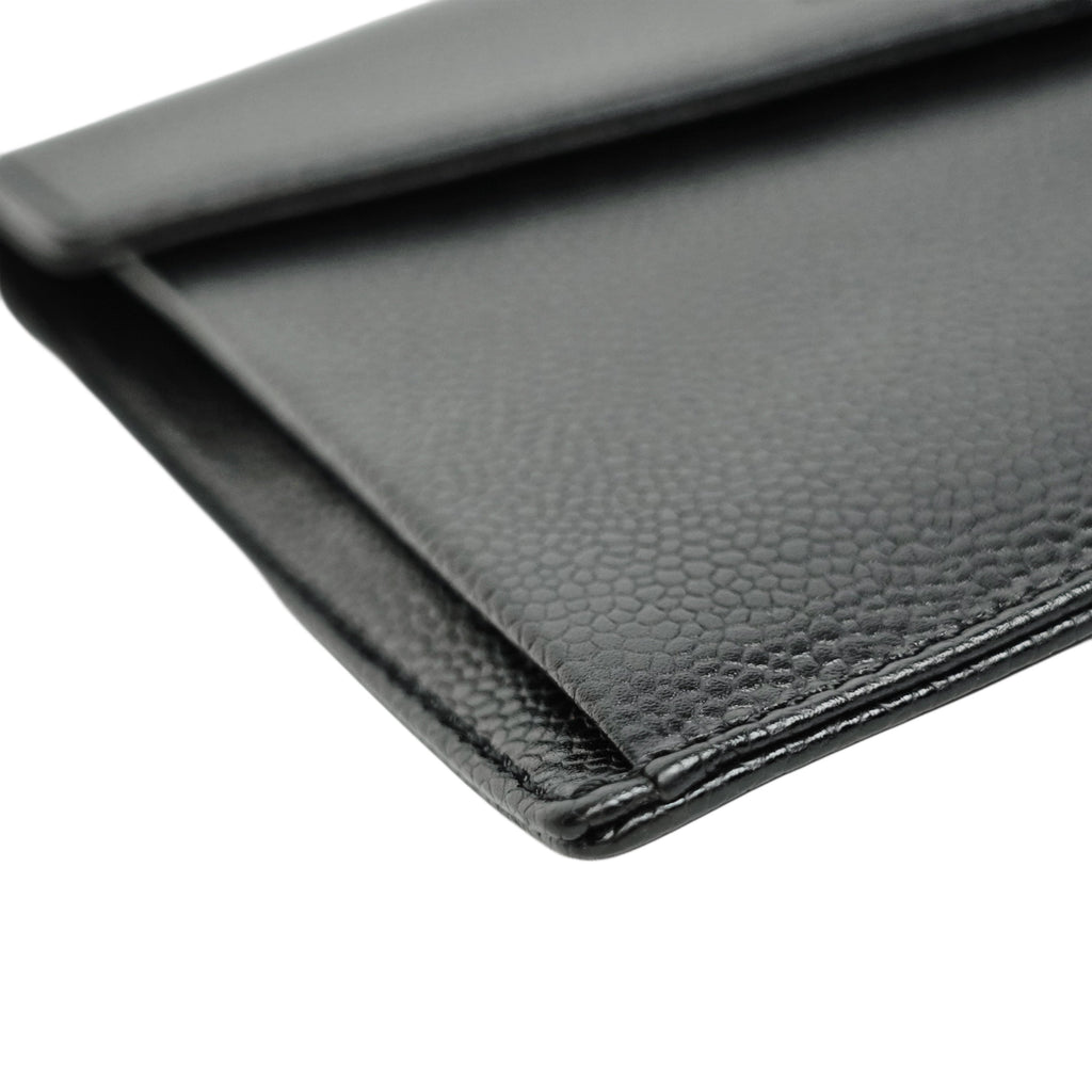 CHANEL 1997–1999 Coco Mark Caviar Leather Long Wallet / Pouch