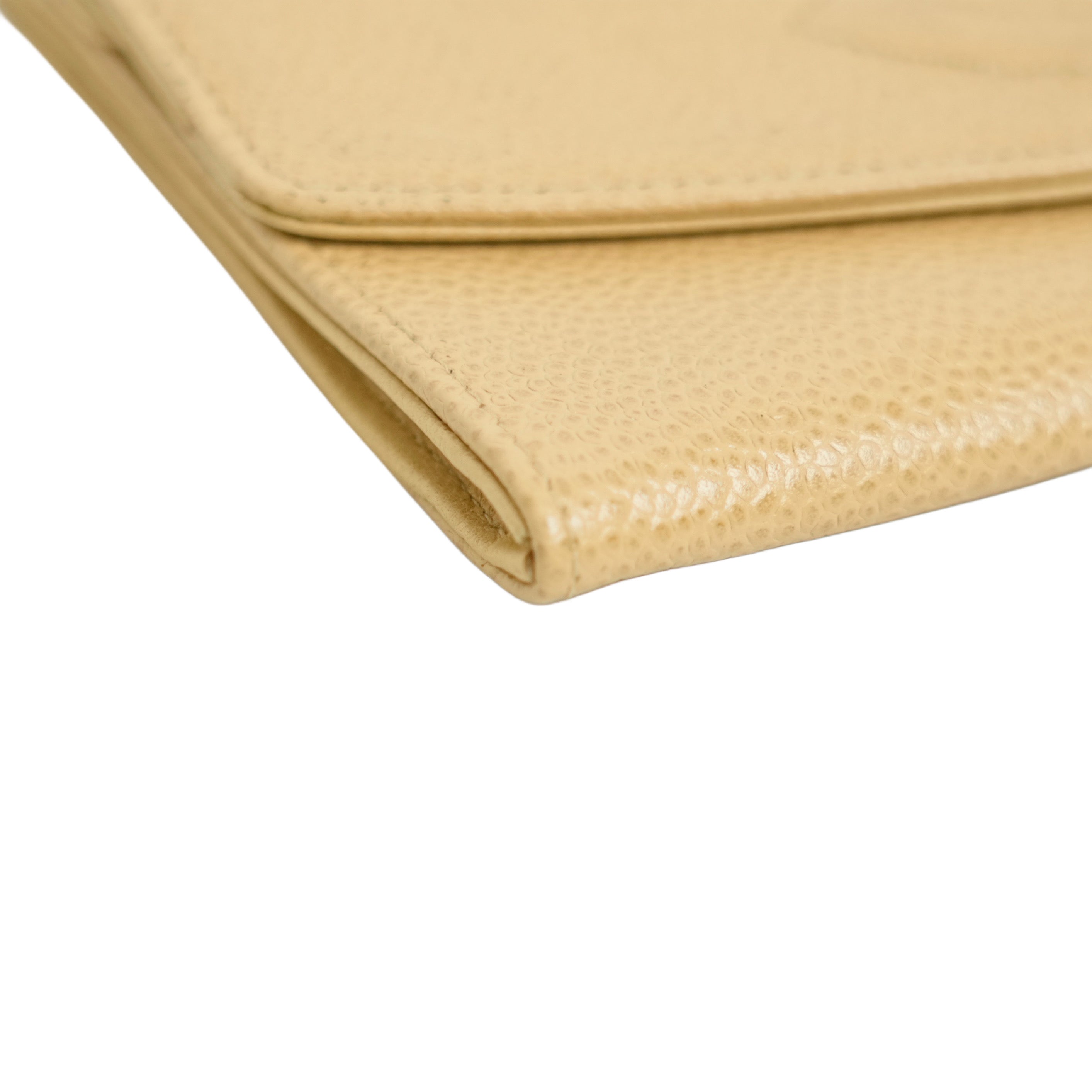 CHANEL 1997-1999 Coco Mark Caviar Skin Long Wallet