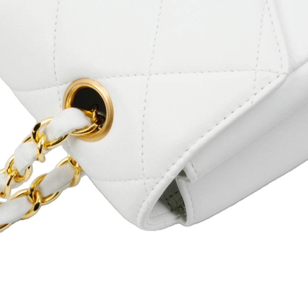 CHANEL 1994-1996 Matelassé Chain V-Flap Lambskin Shoulder Bag