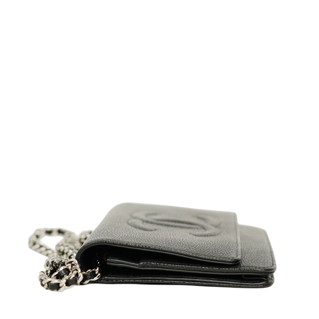 CHANEL Coco Mark Caviar Skin Shoulder Bag