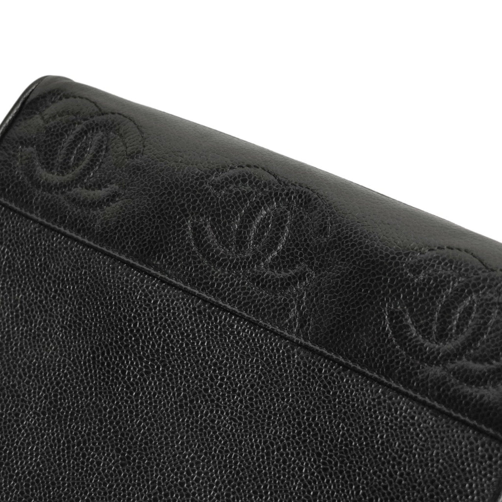 CHANEL 1996–1997 Coco Mark Matelassé Caviar Skin Tote Bag / Shoulder Bag